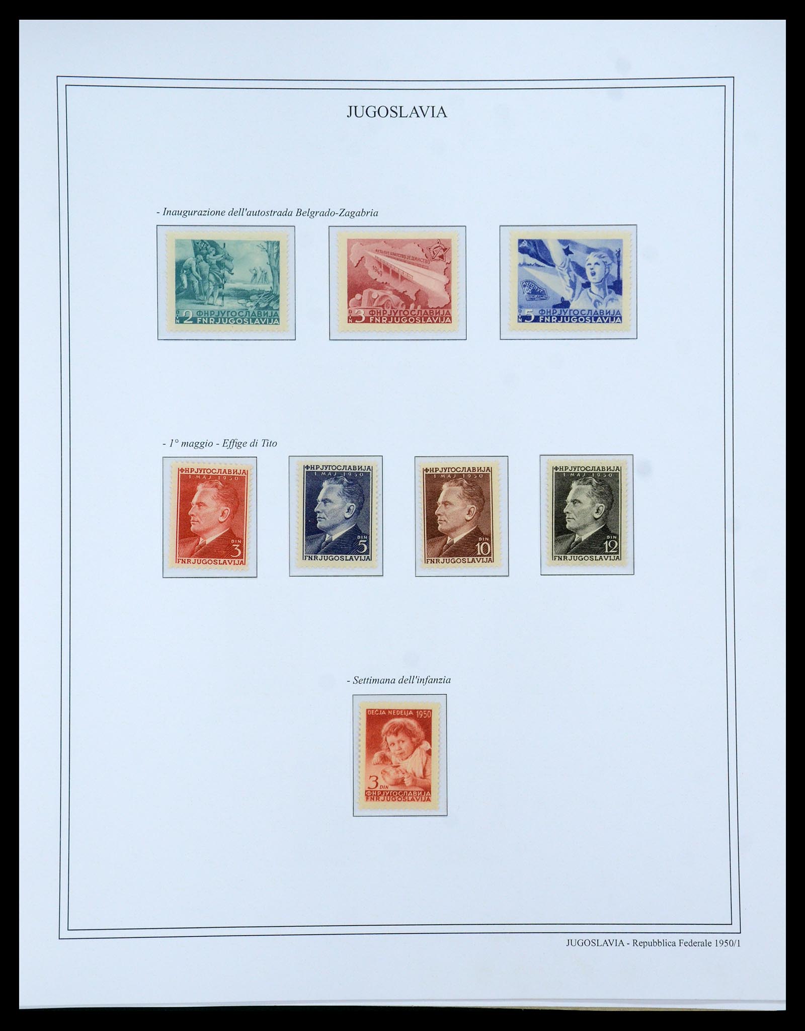 35742 044 - Postzegelverzameling 35742 Joegoslavië 1921-1950.