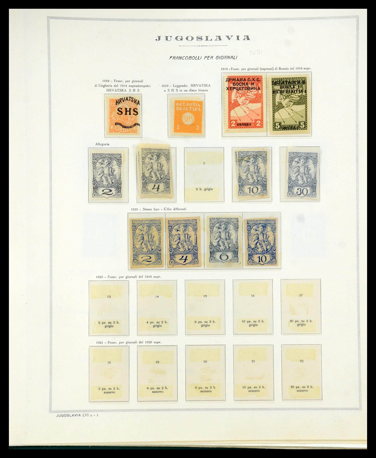 35742 057 - Postzegelverzameling 35742 Joegoslavië 1921-1950.