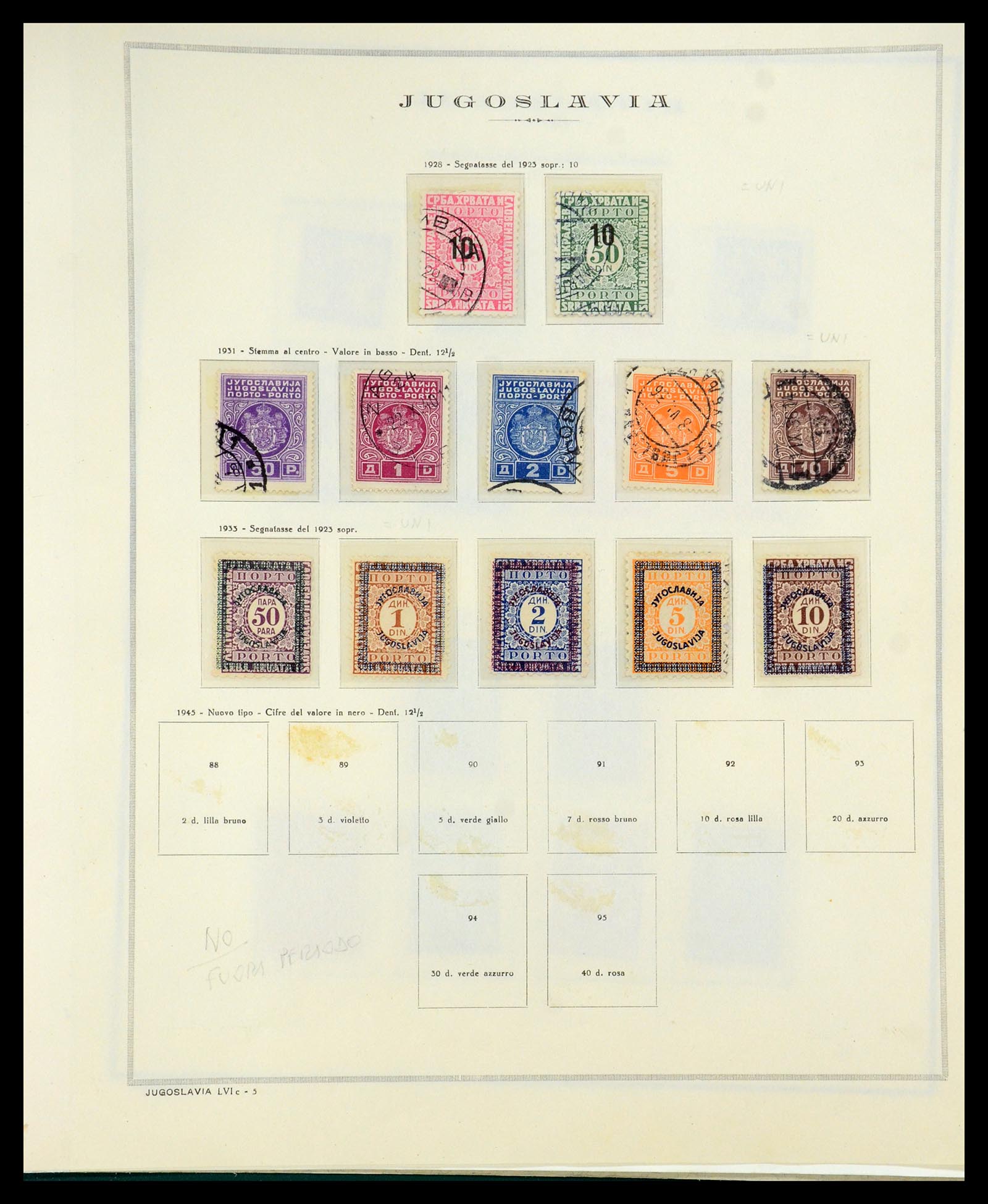 35742 058 - Postzegelverzameling 35742 Joegoslavië 1921-1950.
