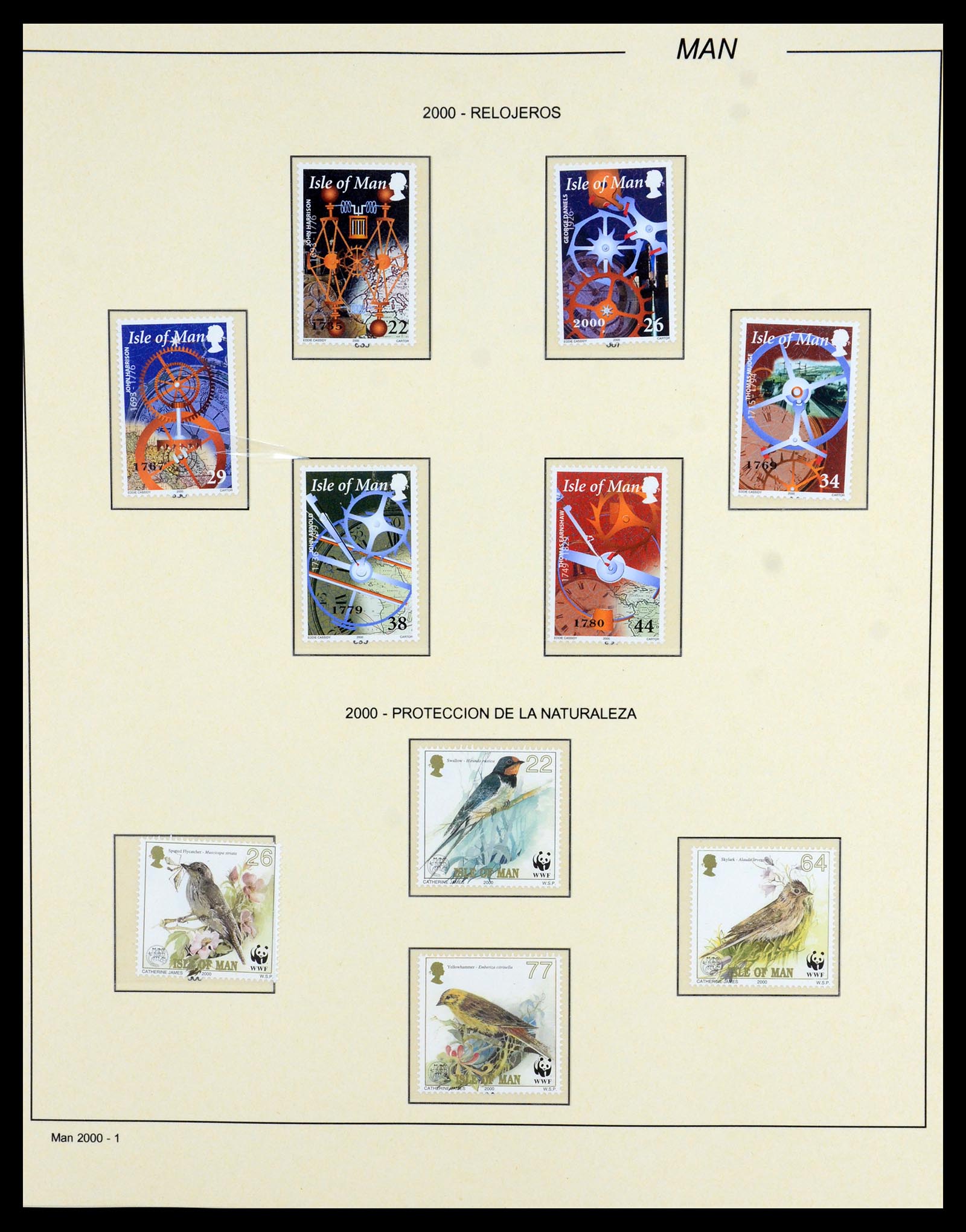 35744 001 - Postzegelverzameling 35744 Man 2000-2008.