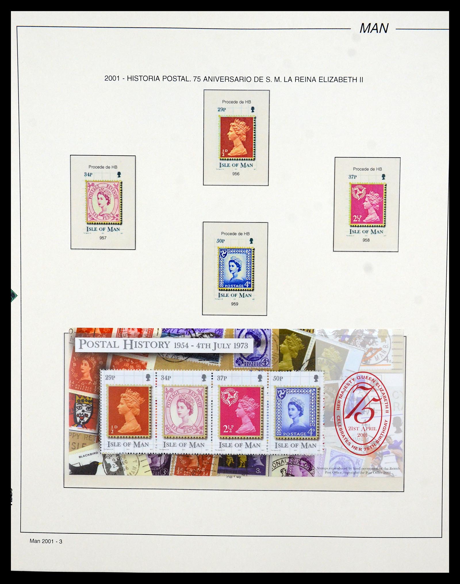 35744 009 - Postzegelverzameling 35744 Man 2000-2008.