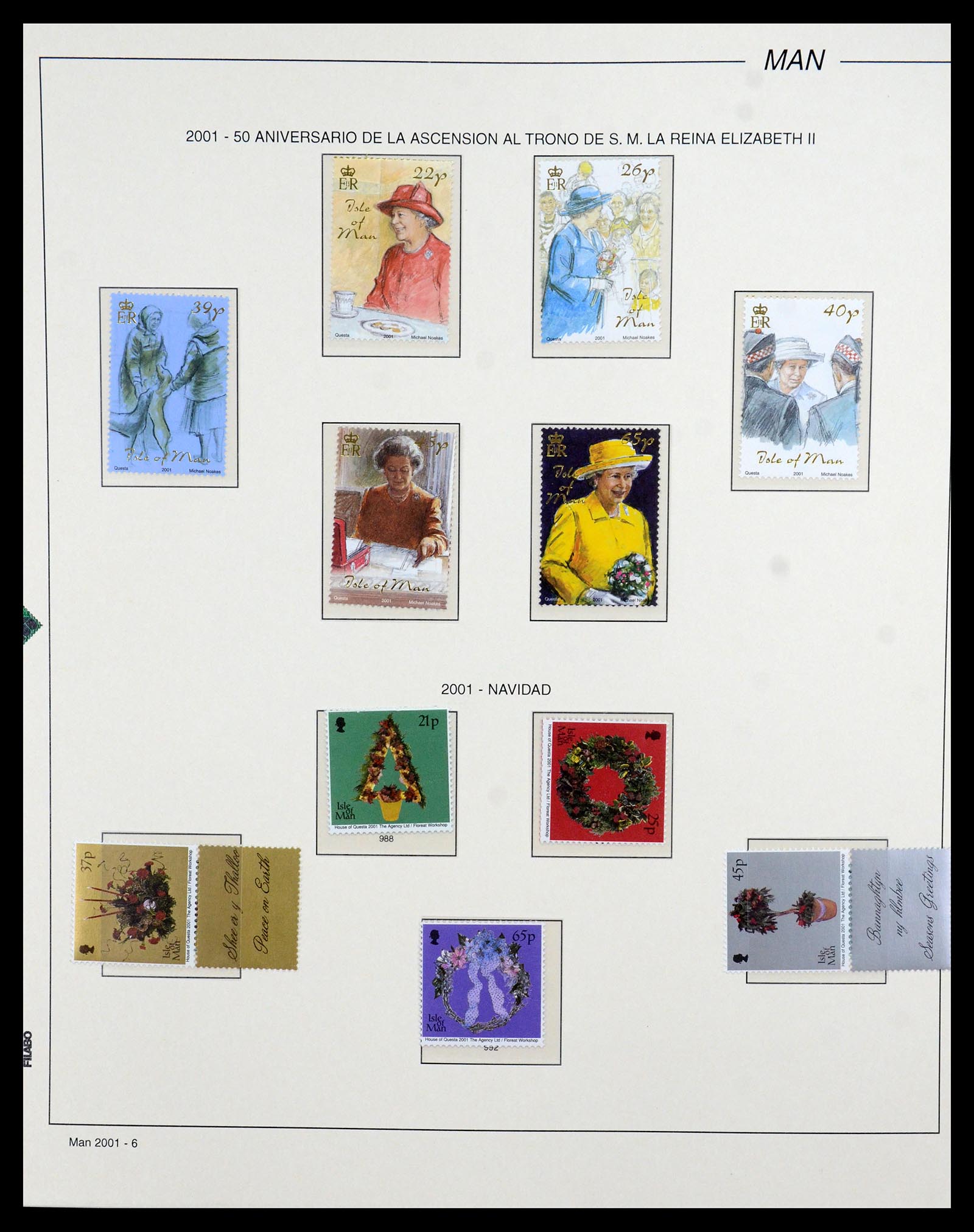 35744 012 - Postzegelverzameling 35744 Man 2000-2008.