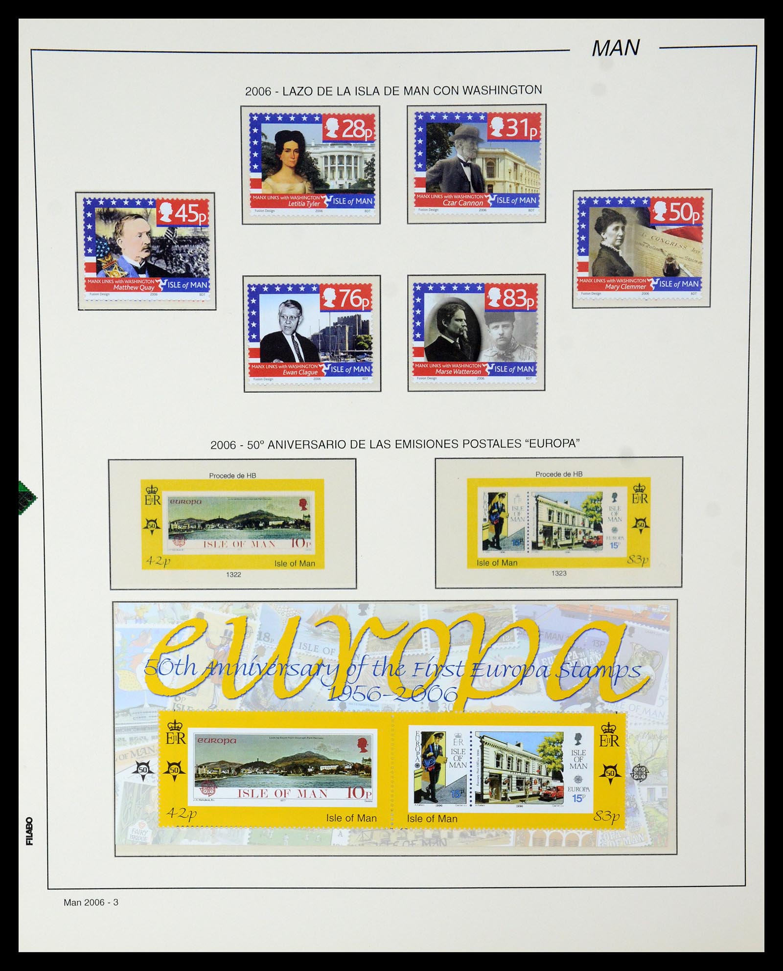 35744 037 - Postzegelverzameling 35744 Man 2000-2008.