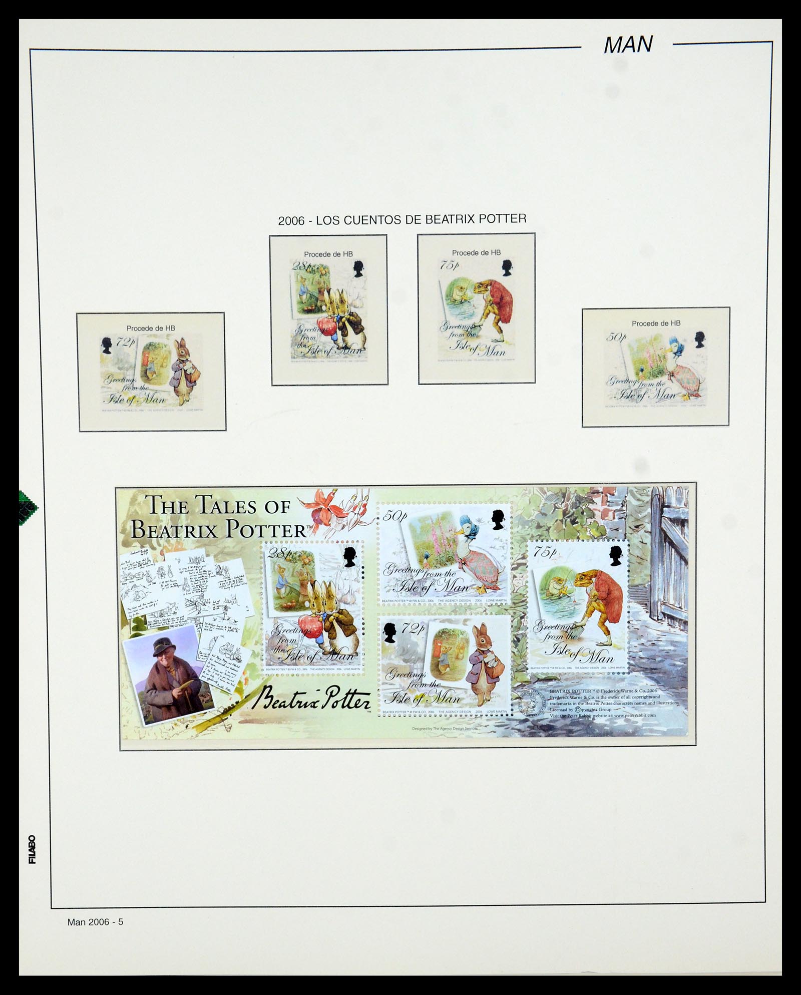 35744 039 - Postzegelverzameling 35744 Man 2000-2008.