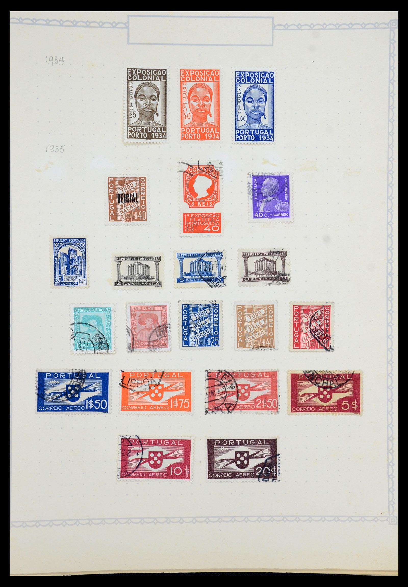 35750 026 - Postzegelverzameling 35750 Portugal 1853-1935.