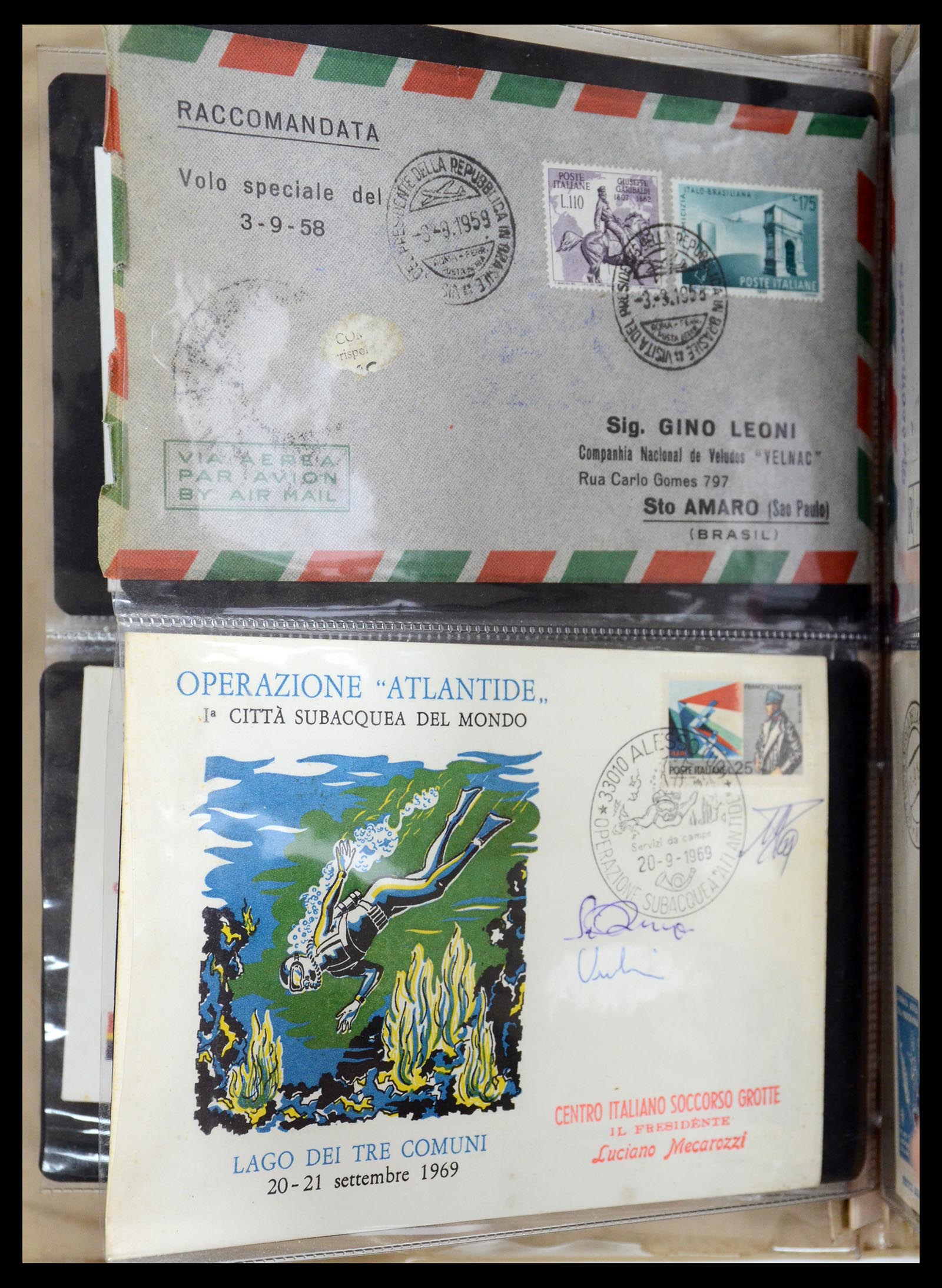 35751 010 - Postzegelverzameling 35751 Italië brieven 1878-1960.