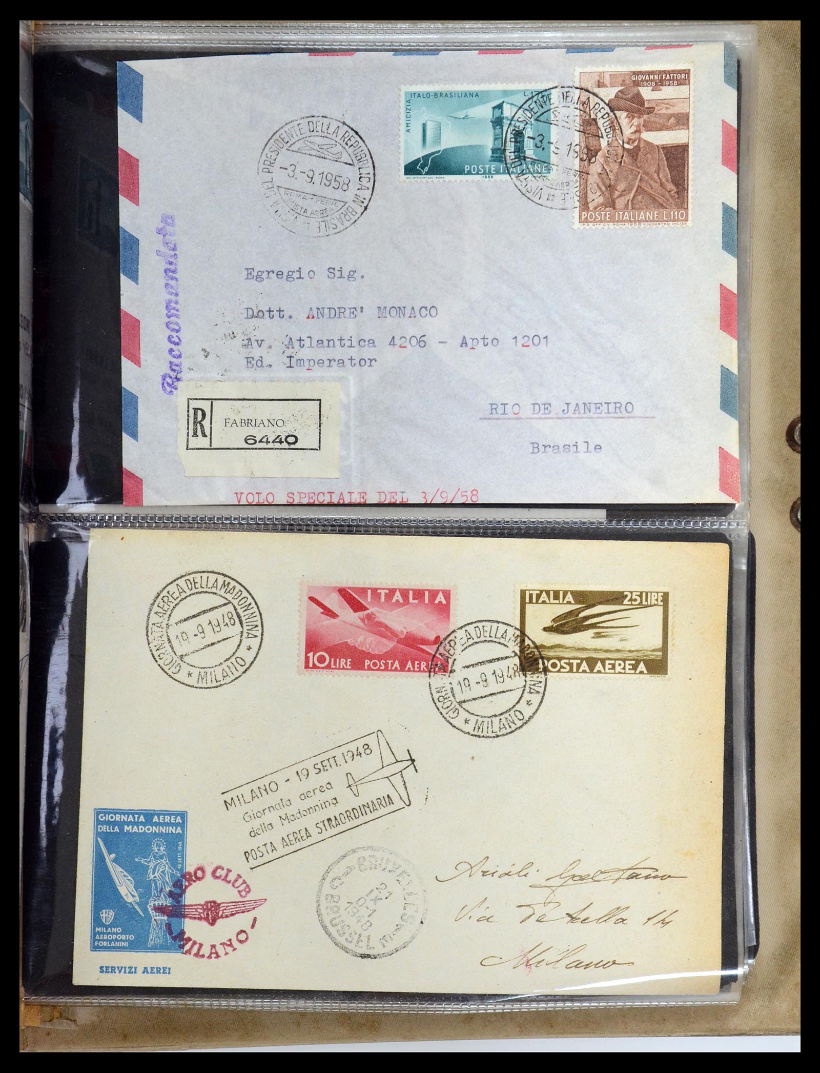 35751 011 - Postzegelverzameling 35751 Italië brieven 1878-1960.