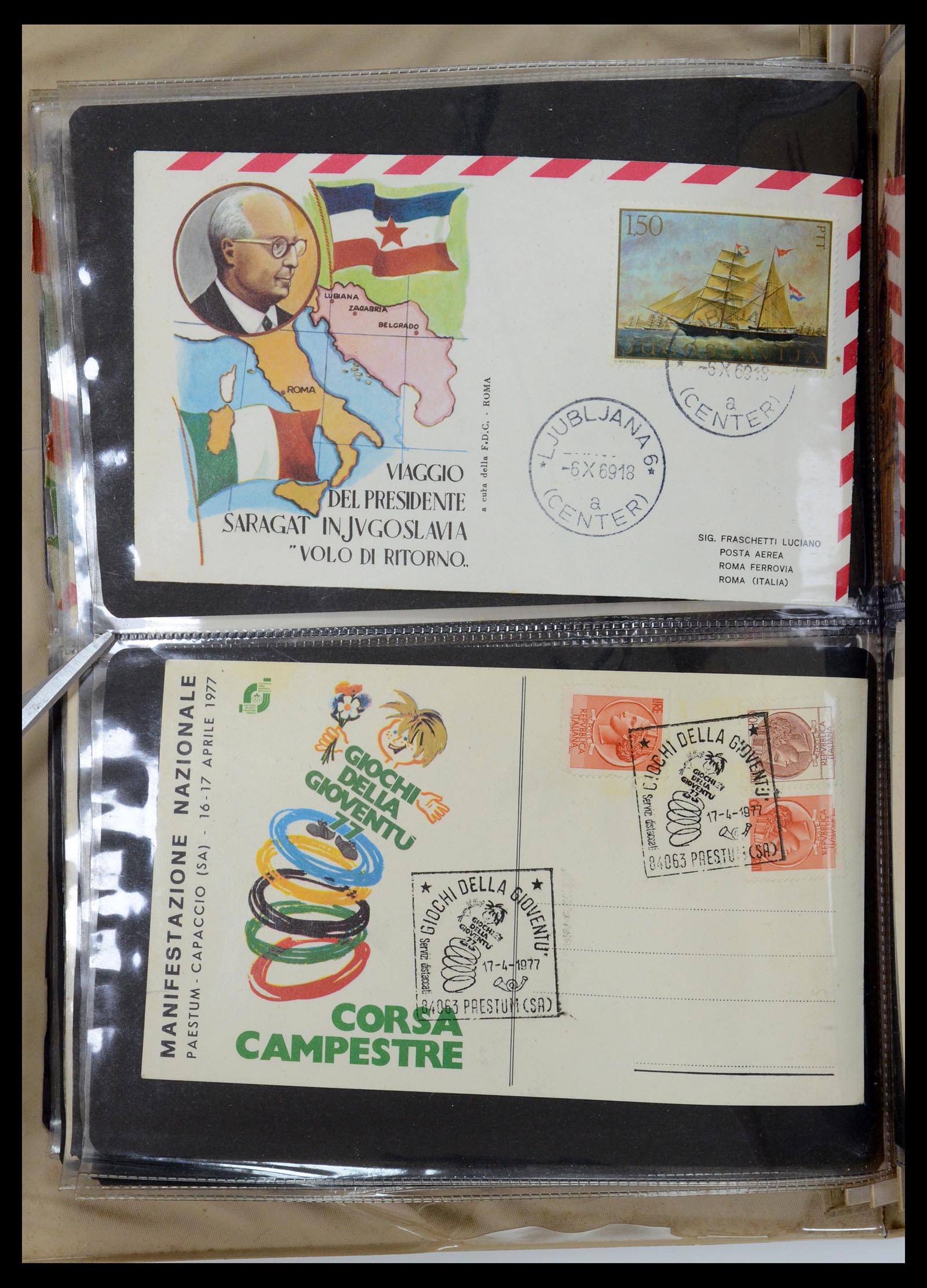 35751 016 - Postzegelverzameling 35751 Italië brieven 1878-1960.