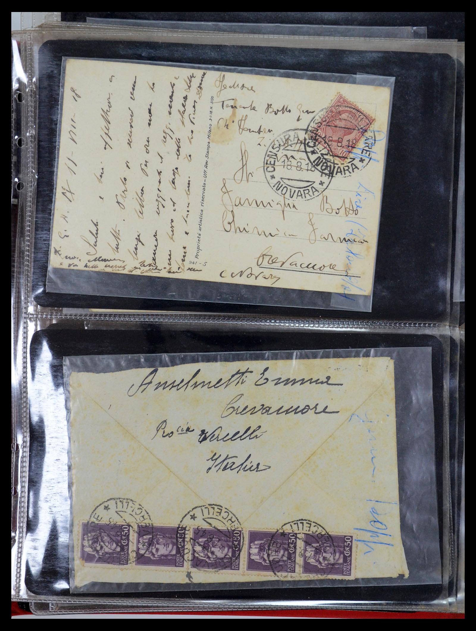 35751 033 - Postzegelverzameling 35751 Italië brieven 1878-1960.