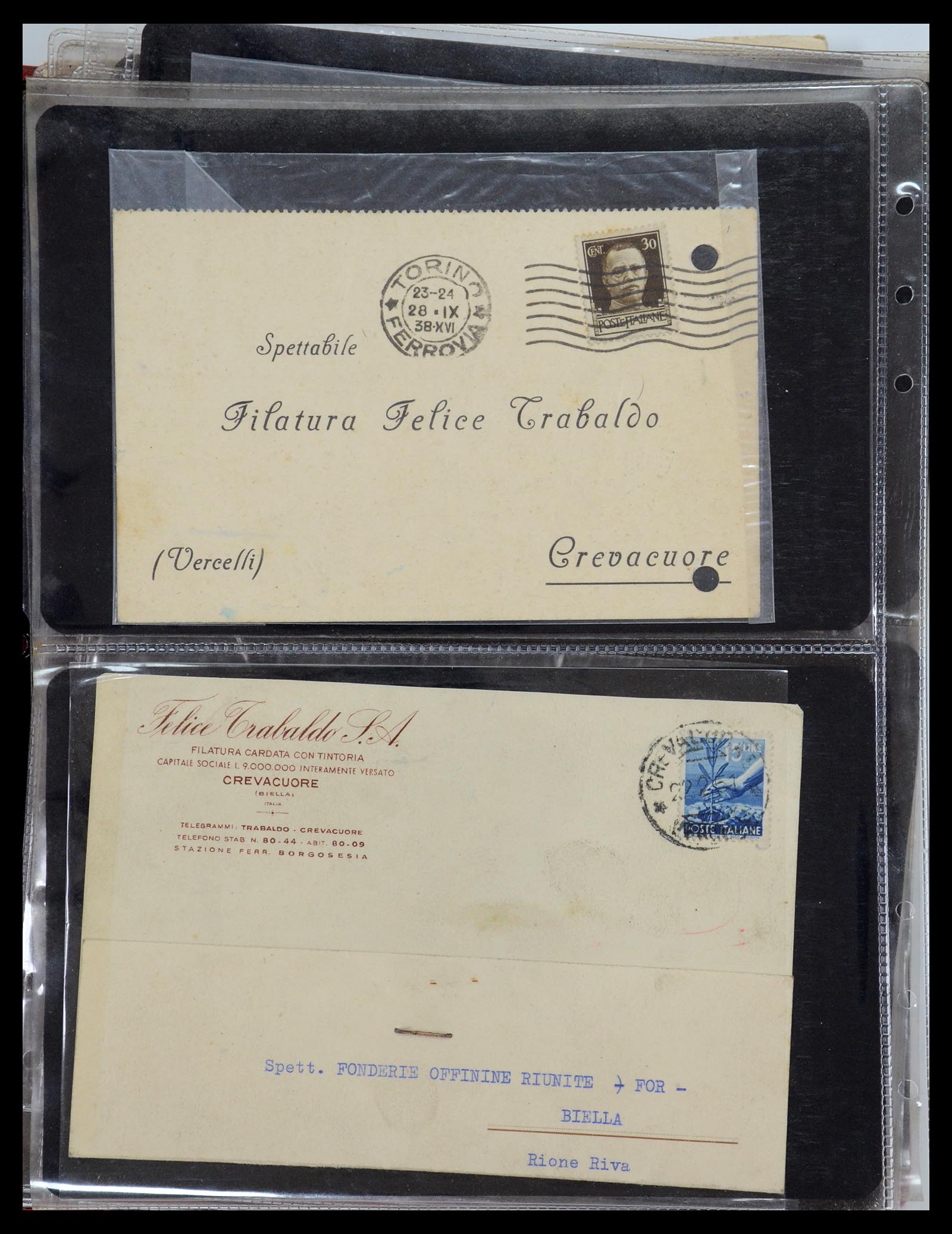 35751 044 - Postzegelverzameling 35751 Italië brieven 1878-1960.