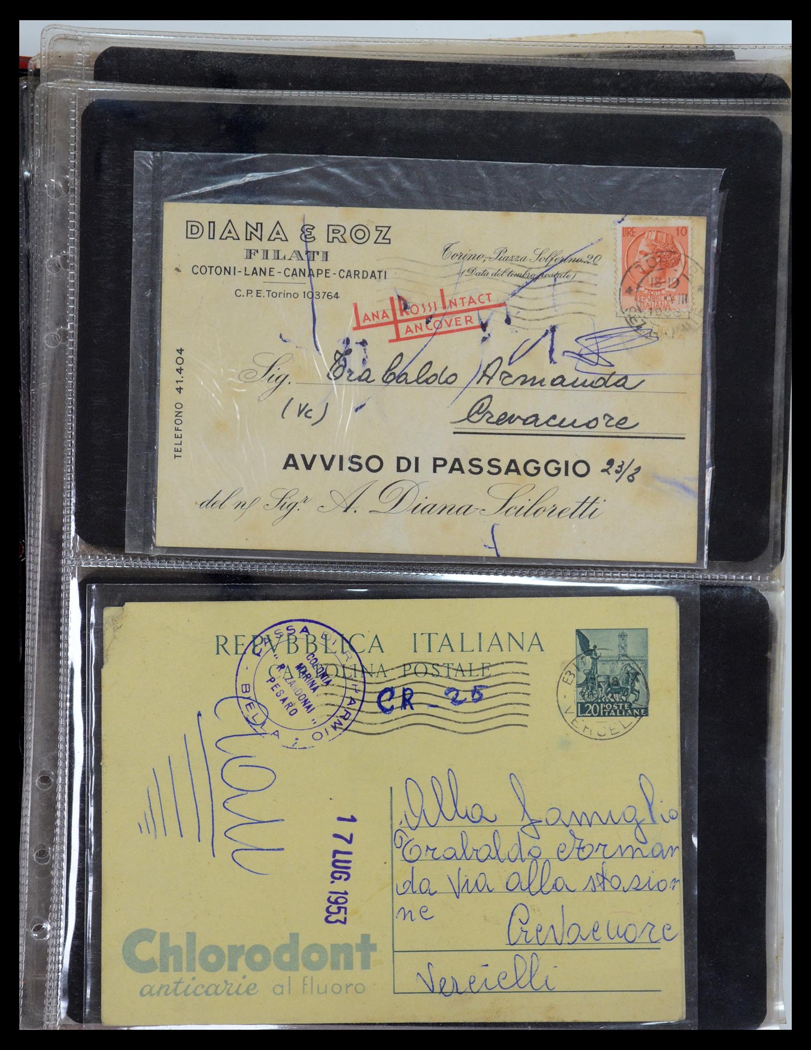 35751 047 - Postzegelverzameling 35751 Italië brieven 1878-1960.