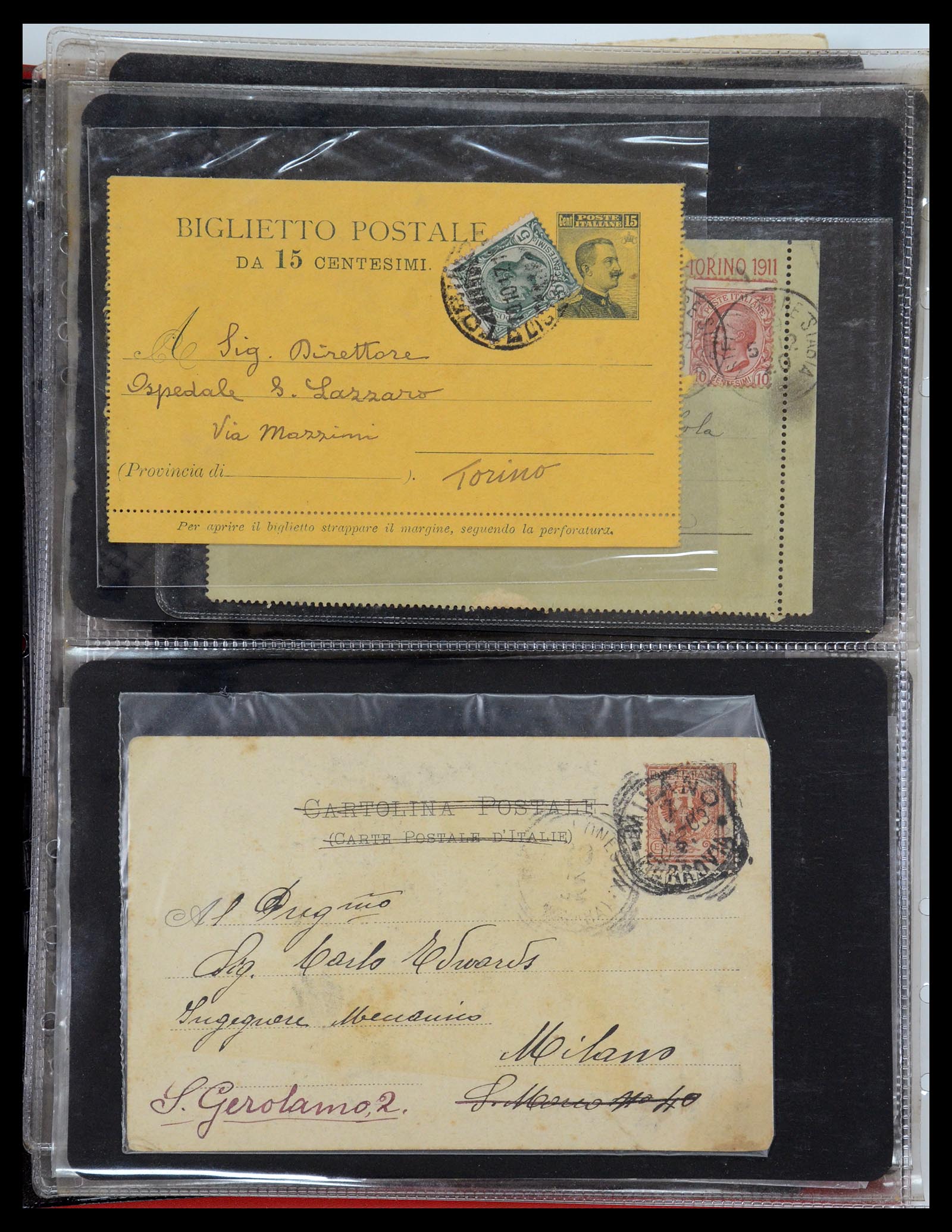 35751 052 - Postzegelverzameling 35751 Italië brieven 1878-1960.