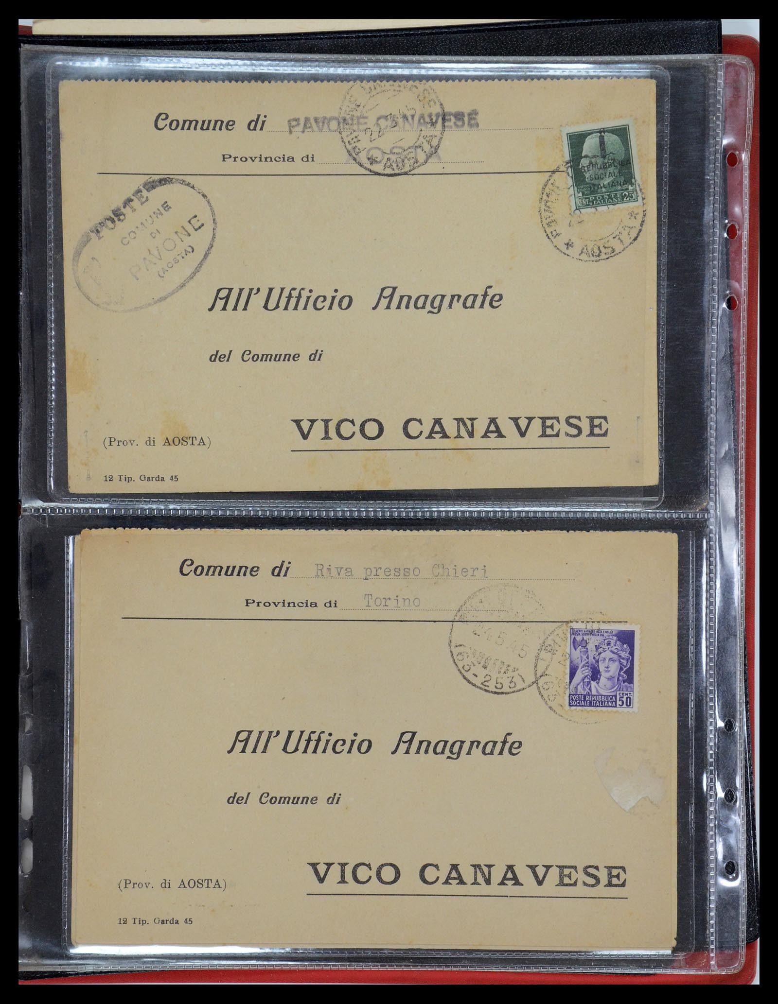 35751 062 - Stamp Collection 35751 Italy covers 1878-1960.