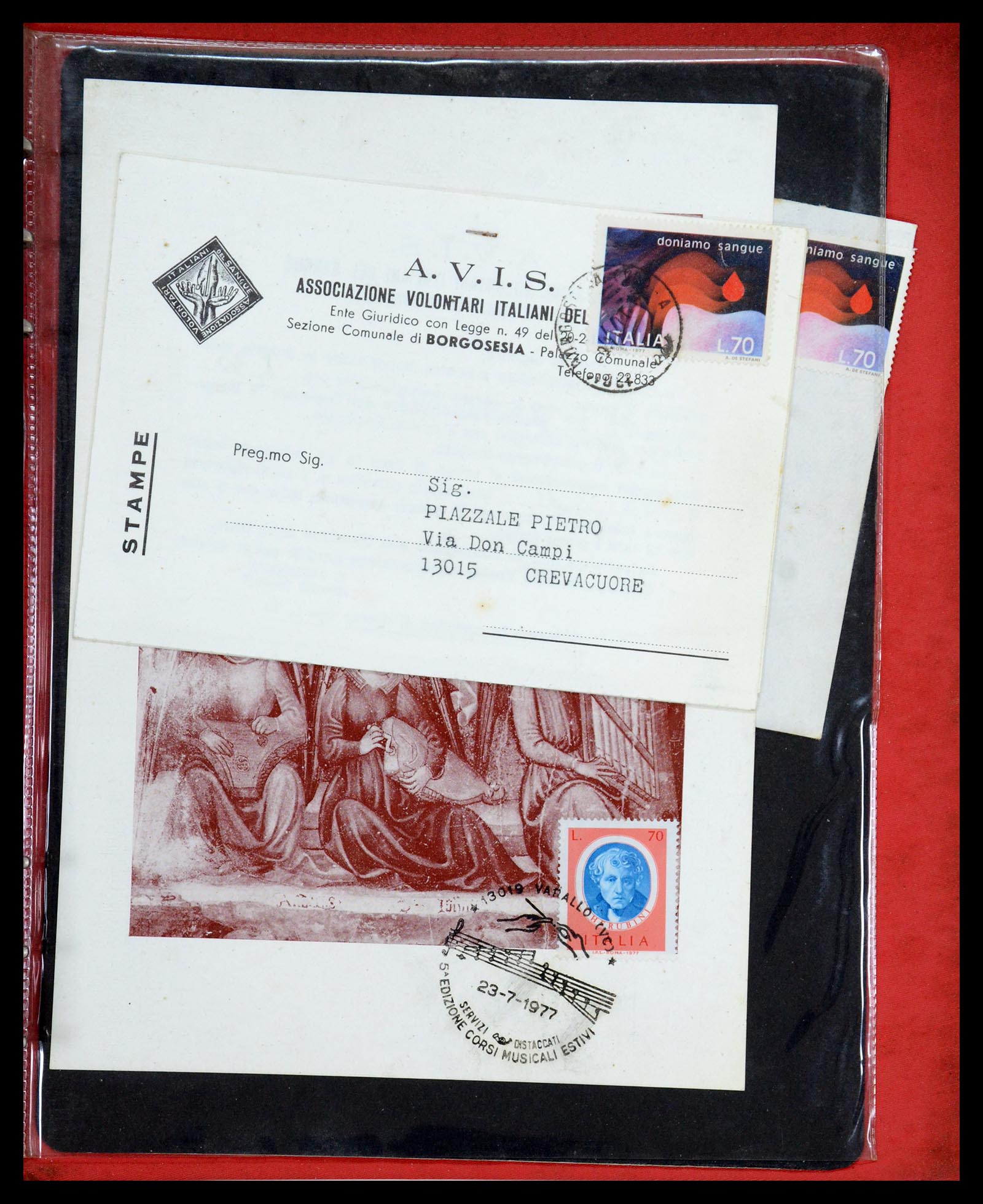 35751 067 - Postzegelverzameling 35751 Italië brieven 1878-1960.