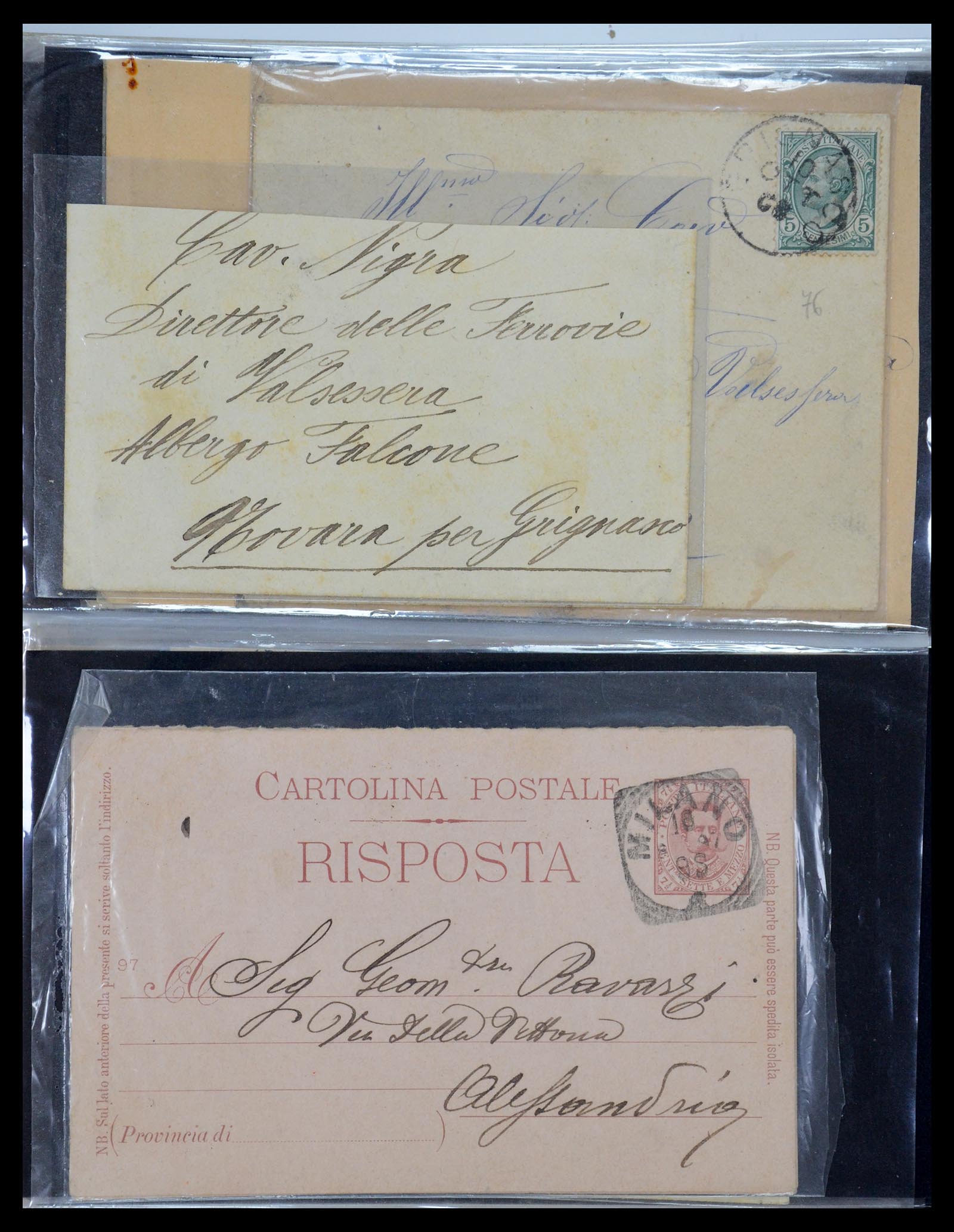 35751 185 - Postzegelverzameling 35751 Italië brieven 1878-1960.