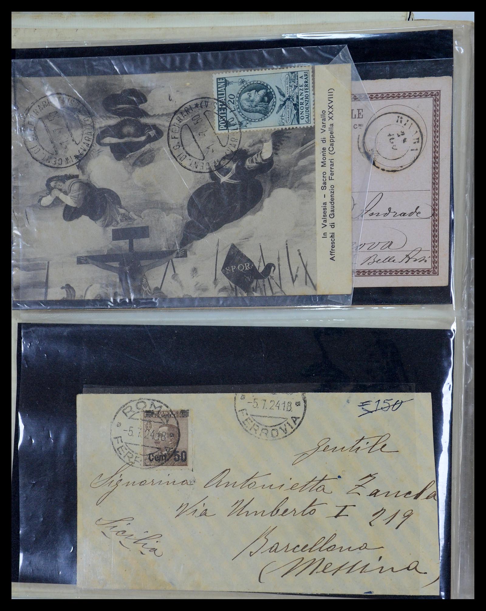 35751 186 - Postzegelverzameling 35751 Italië brieven 1878-1960.