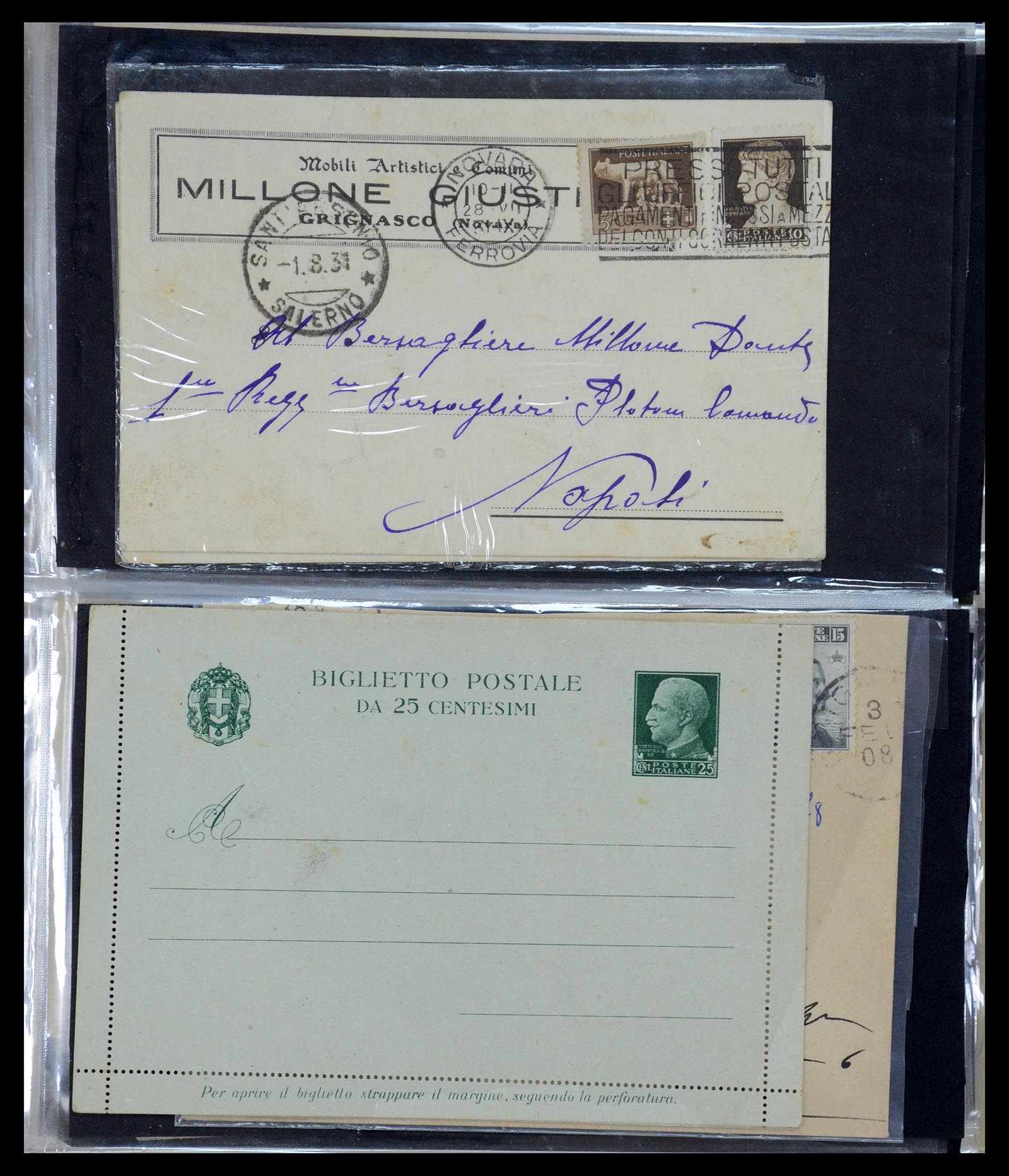 35751 187 - Postzegelverzameling 35751 Italië brieven 1878-1960.