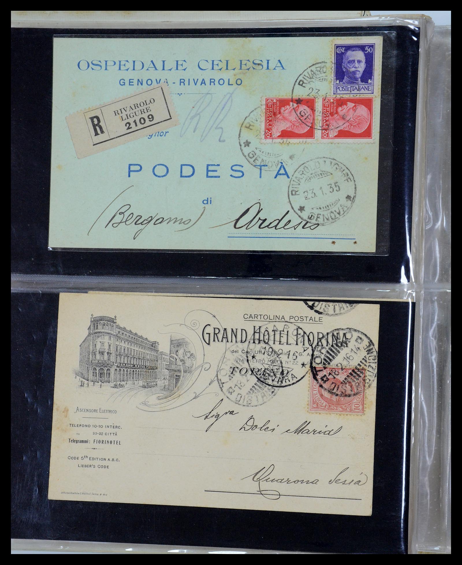 35751 192 - Postzegelverzameling 35751 Italië brieven 1878-1960.