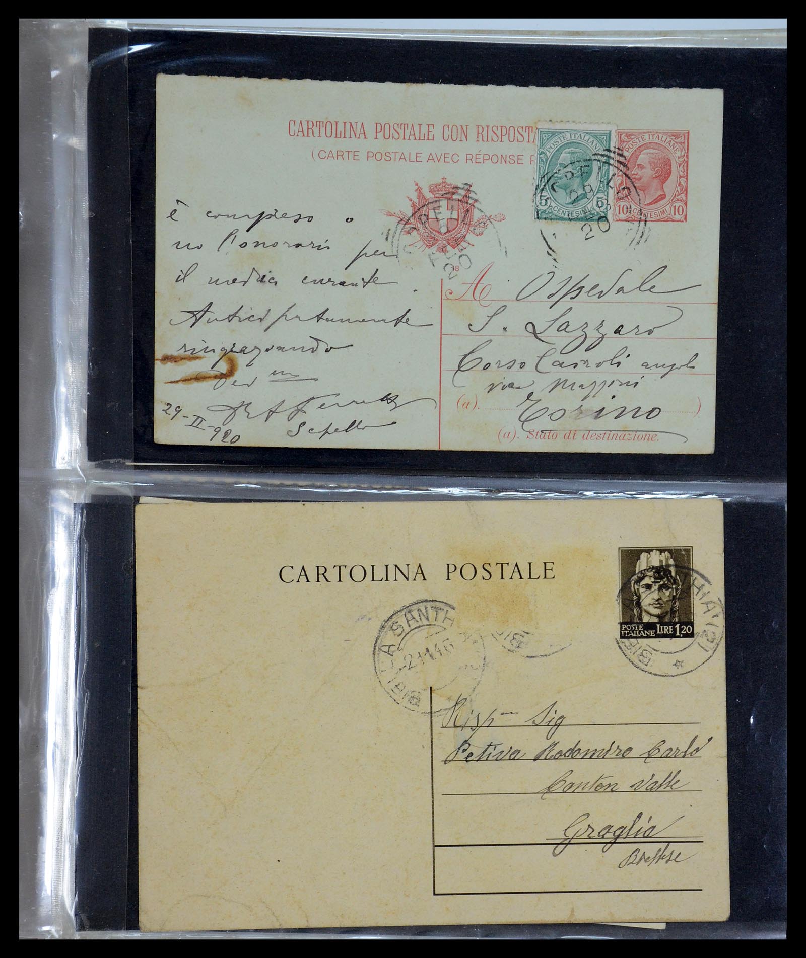 35751 195 - Postzegelverzameling 35751 Italië brieven 1878-1960.