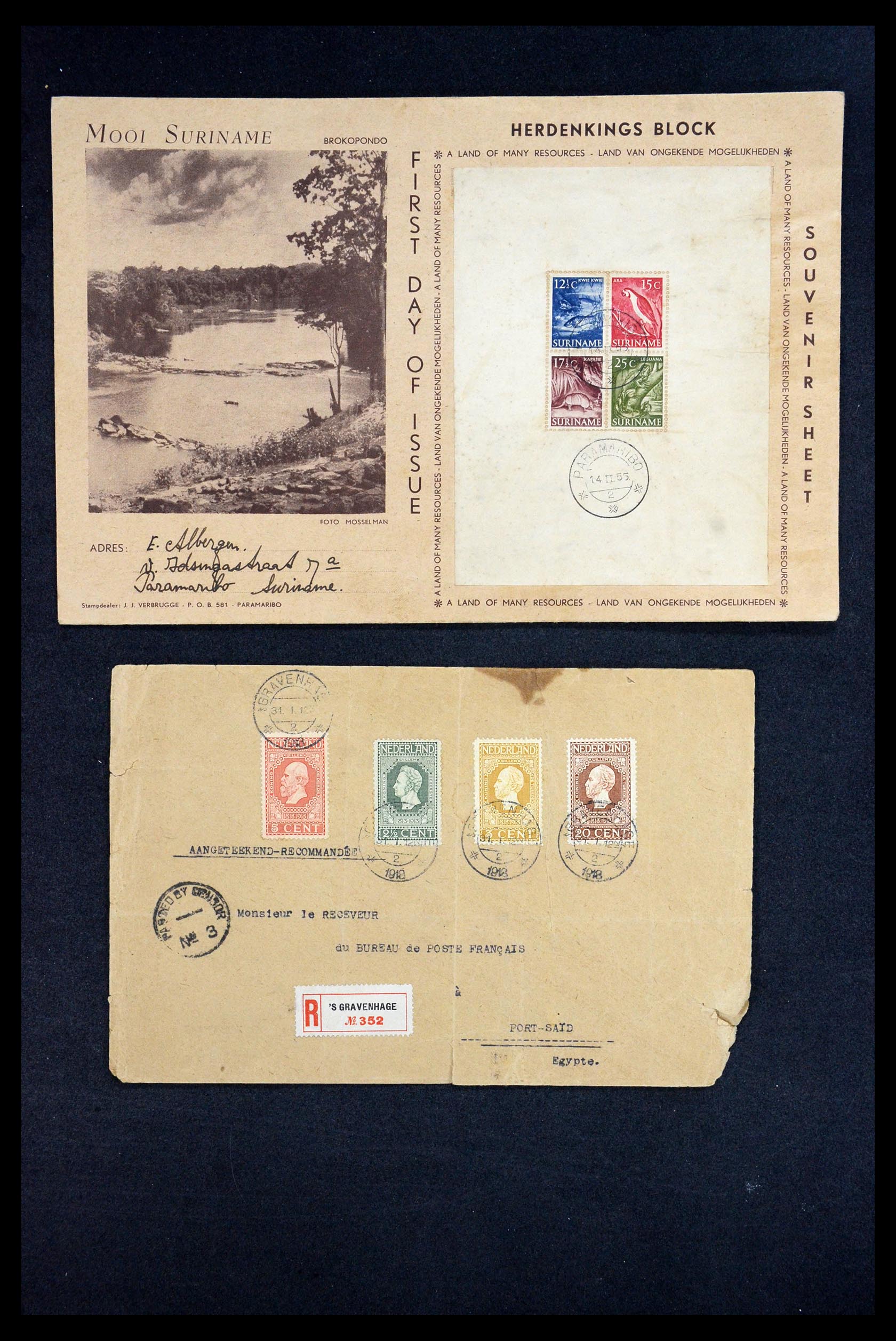 35754 001 - Postzegelverzameling 35754 Brieven Nederland en gebieden 1856-1956.