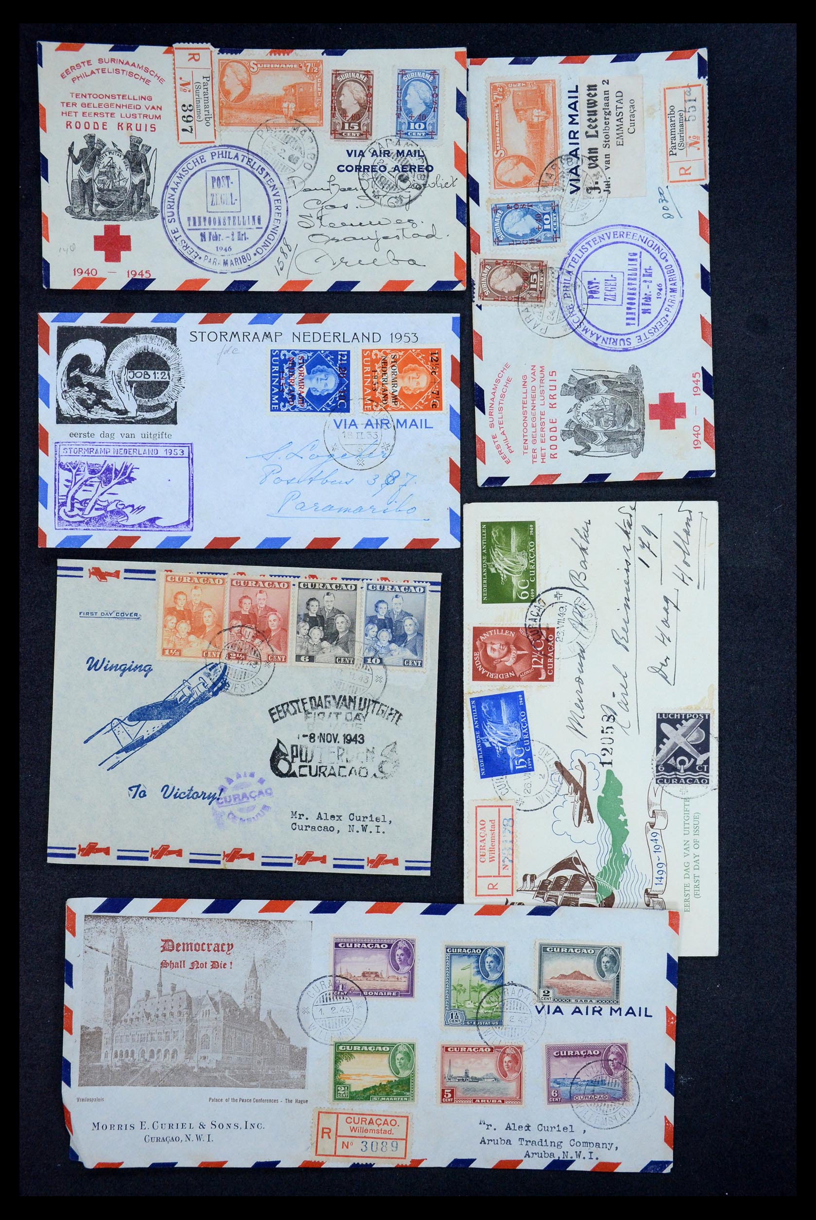 35754 003 - Stamp Collection 35754 Covers Netherlands and territories 1856-1956.