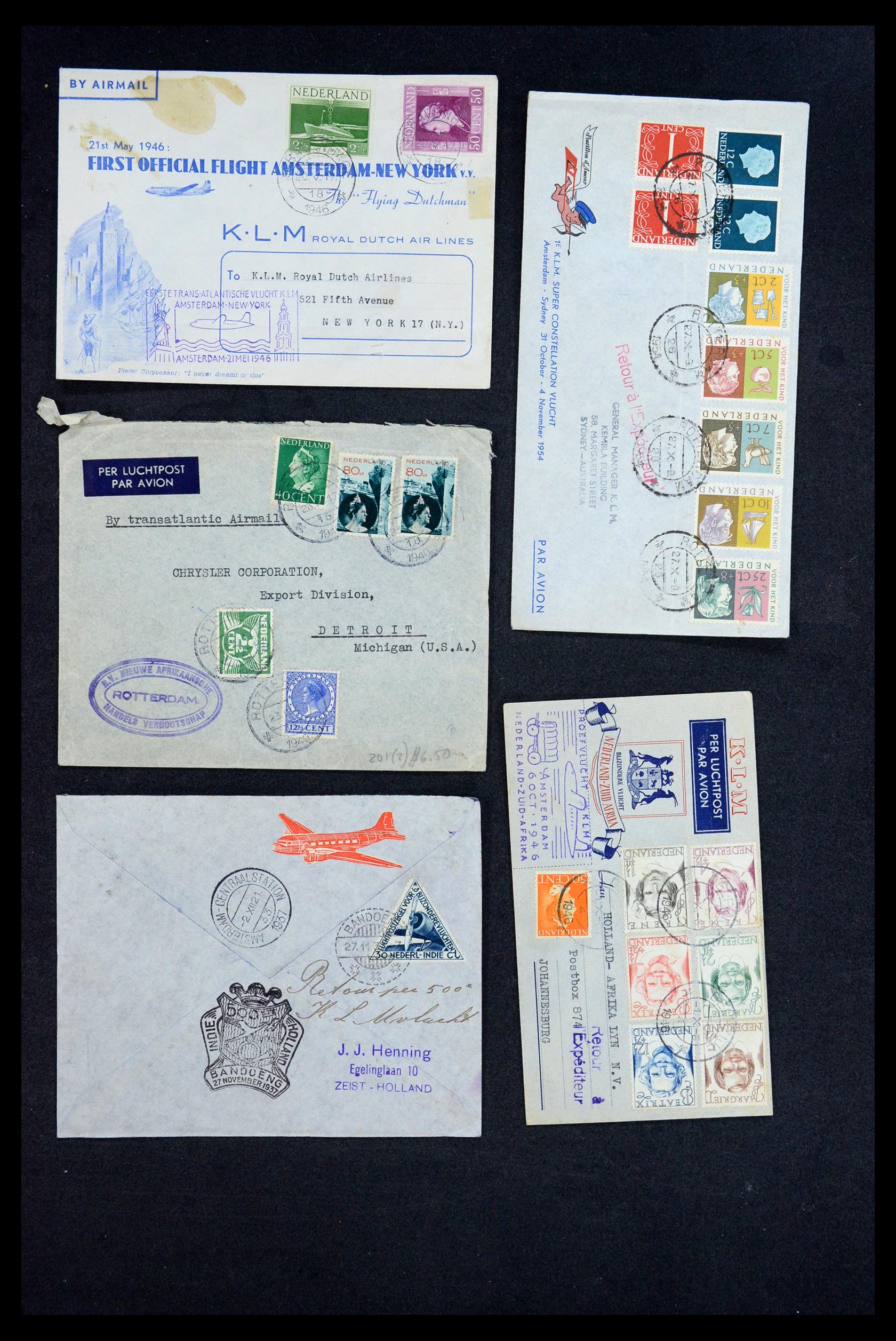 35754 007 - Postzegelverzameling 35754 Brieven Nederland en gebieden 1856-1956.
