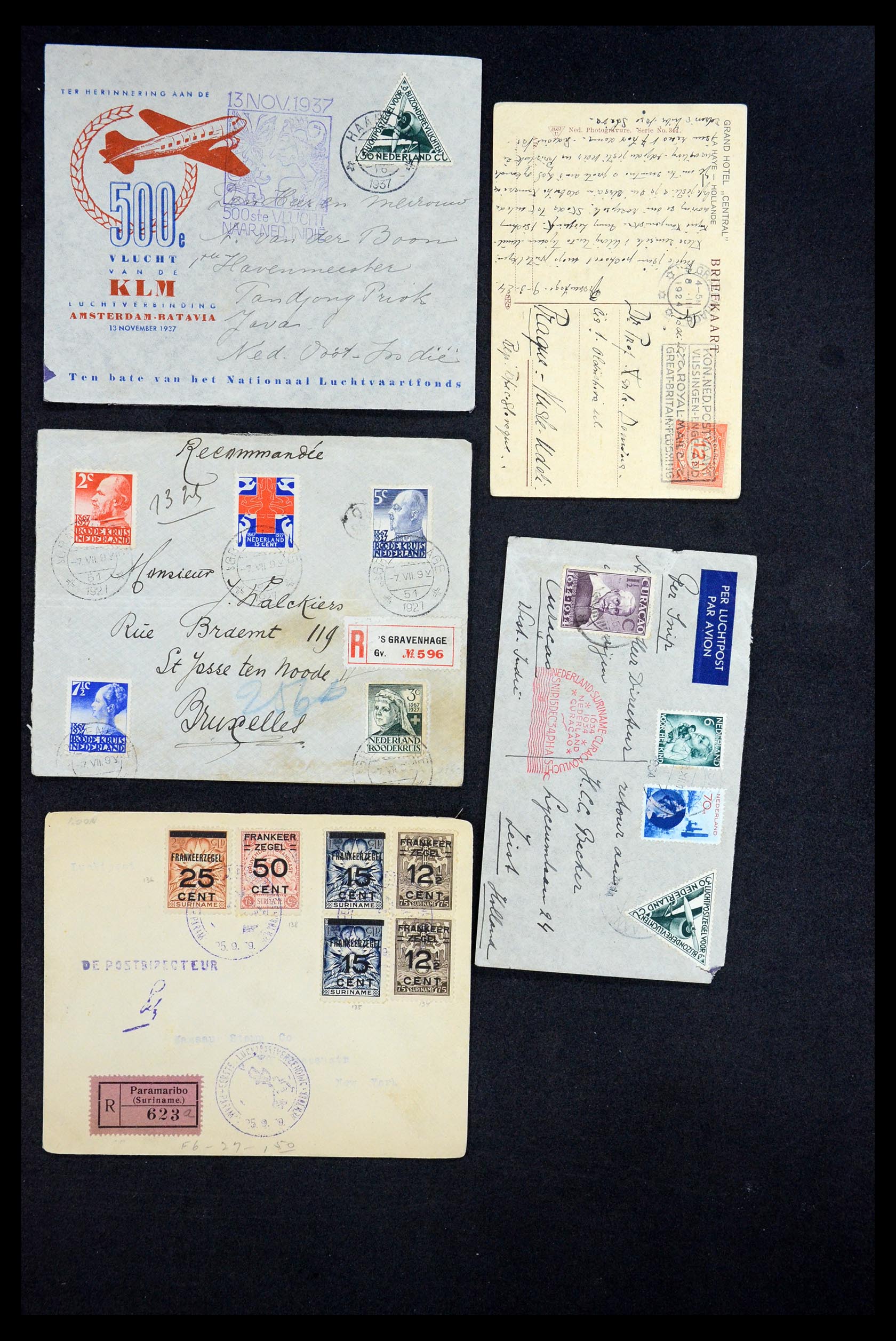 35754 010 - Postzegelverzameling 35754 Brieven Nederland en gebieden 1856-1956.