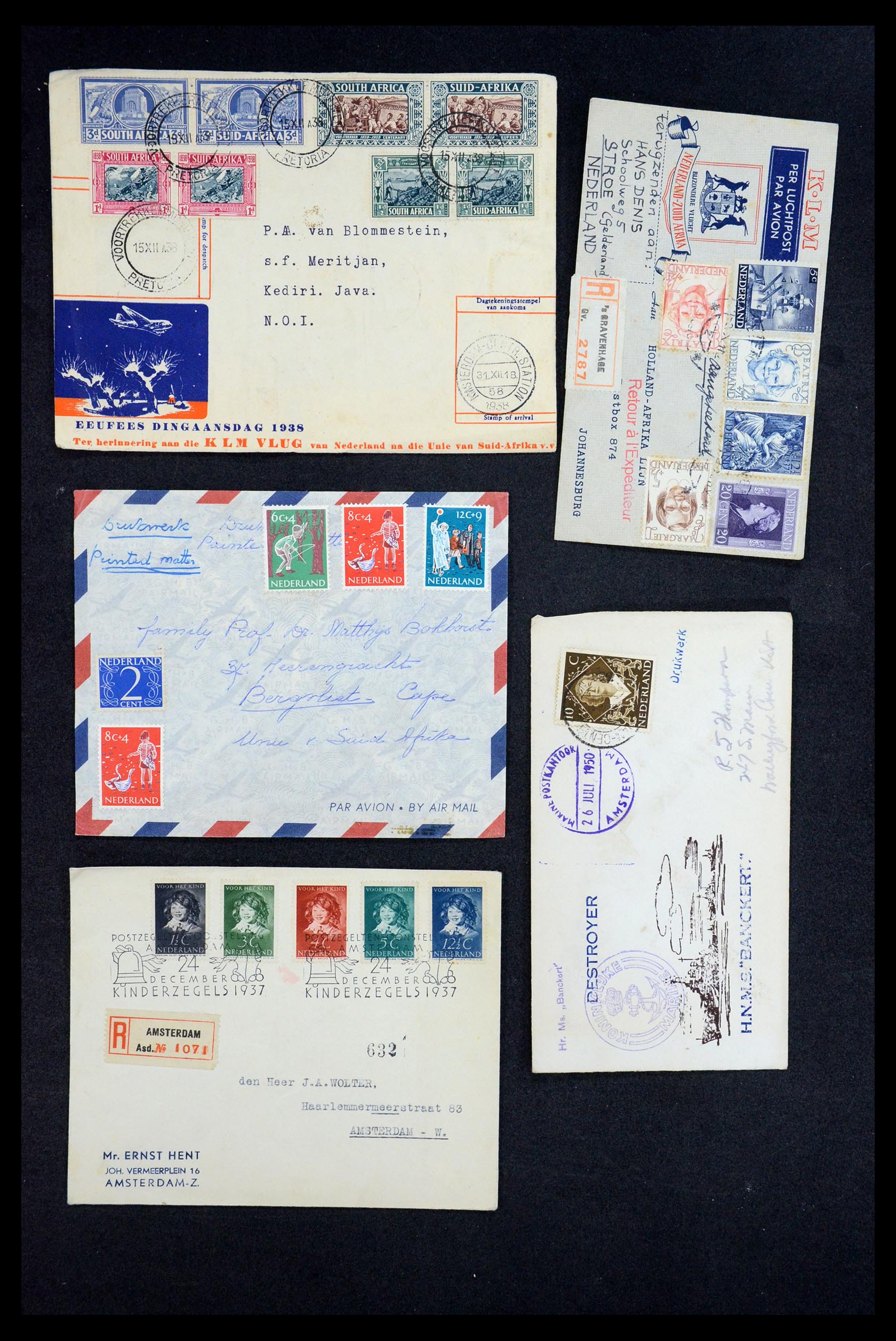 35754 011 - Postzegelverzameling 35754 Brieven Nederland en gebieden 1856-1956.