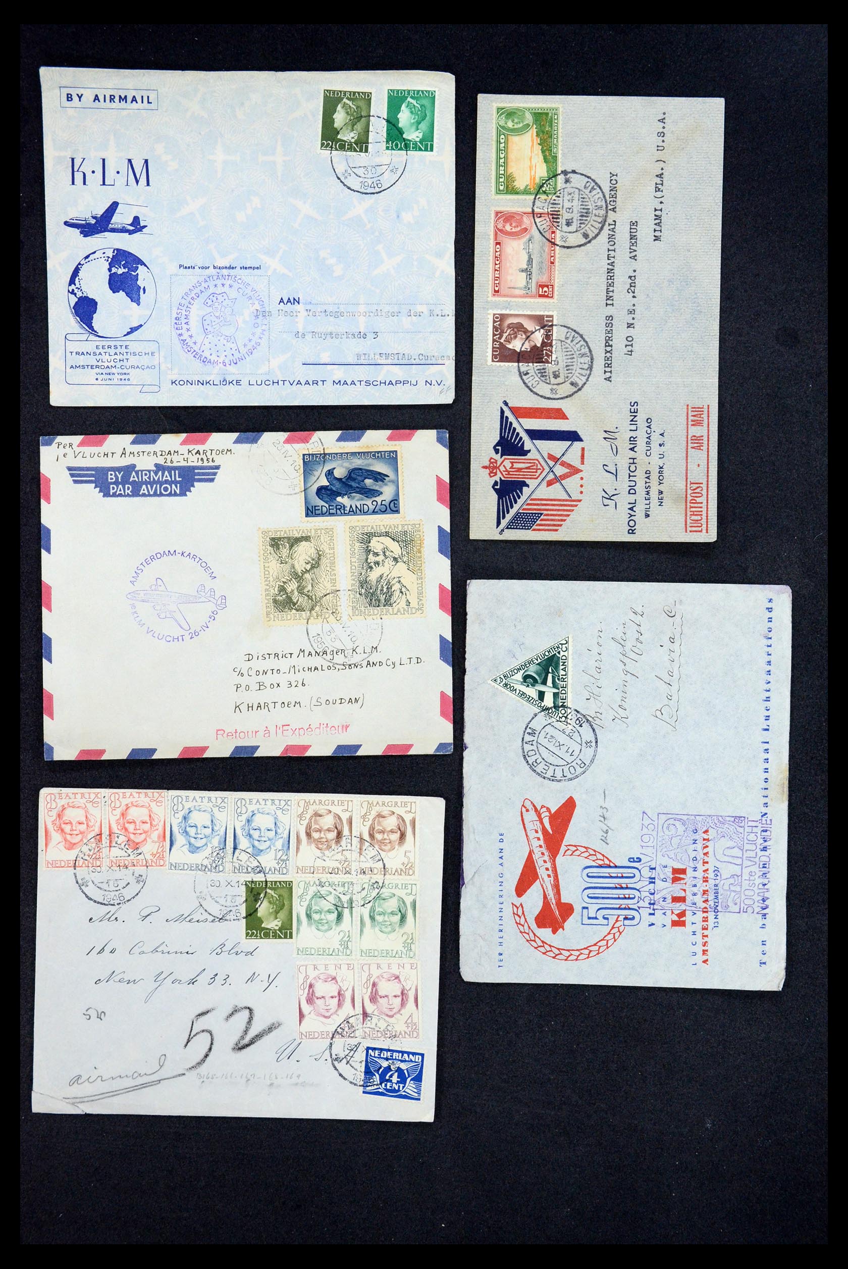 35754 013 - Stamp Collection 35754 Covers Netherlands and territories 1856-1956.