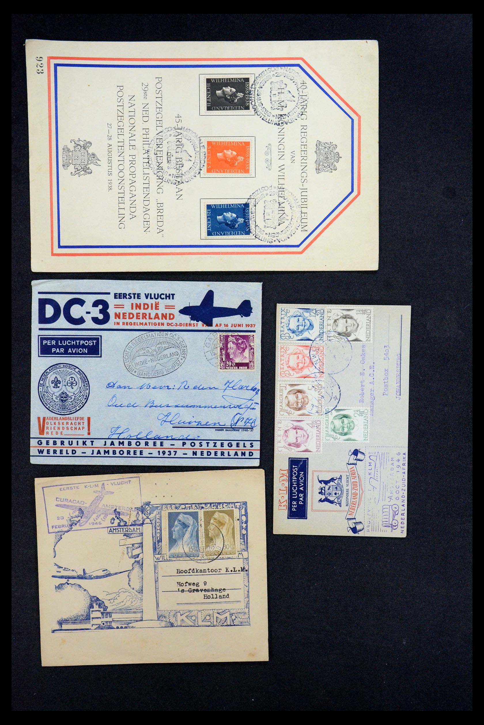 35754 014 - Postzegelverzameling 35754 Brieven Nederland en gebieden 1856-1956.