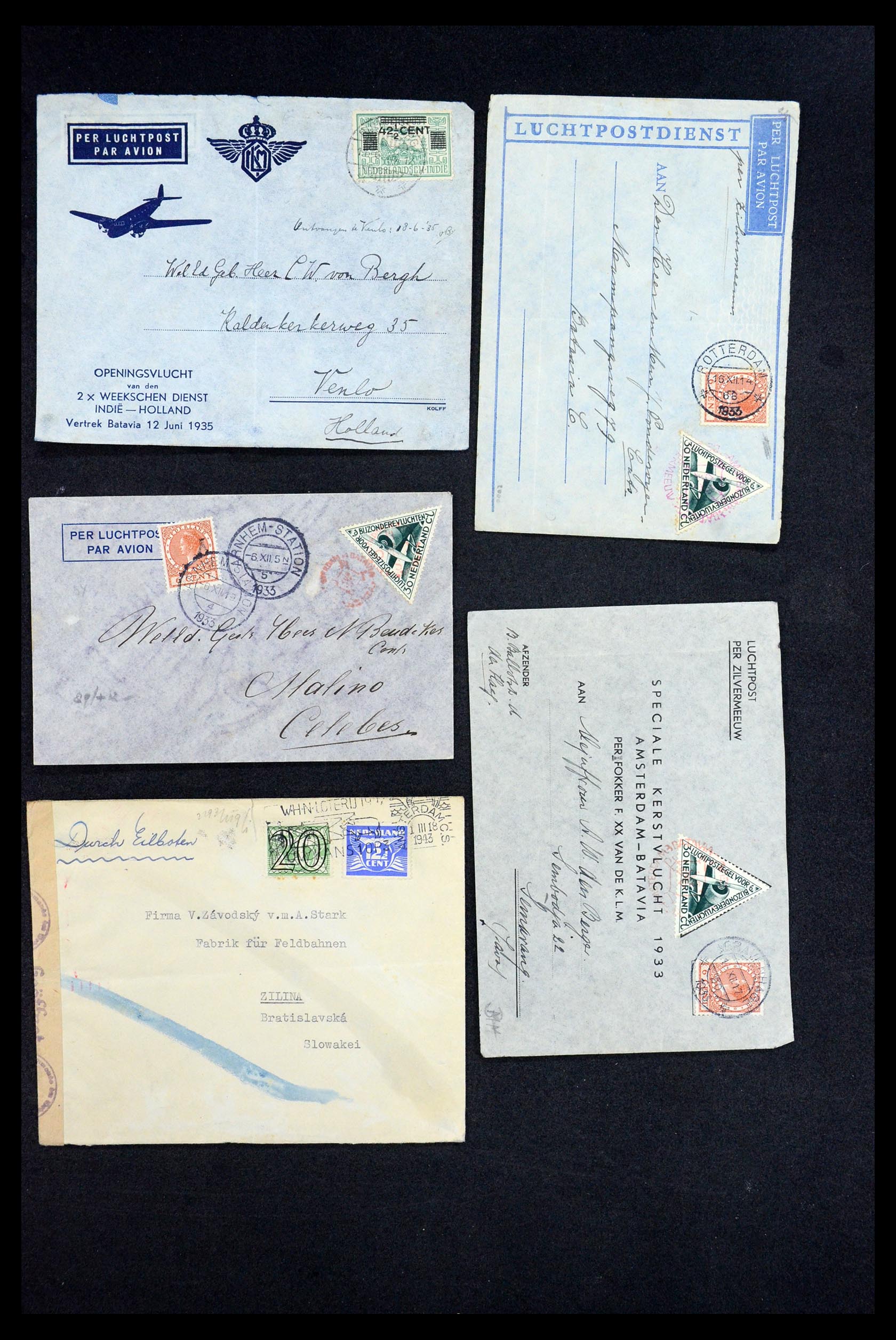 35754 016 - Postzegelverzameling 35754 Brieven Nederland en gebieden 1856-1956.