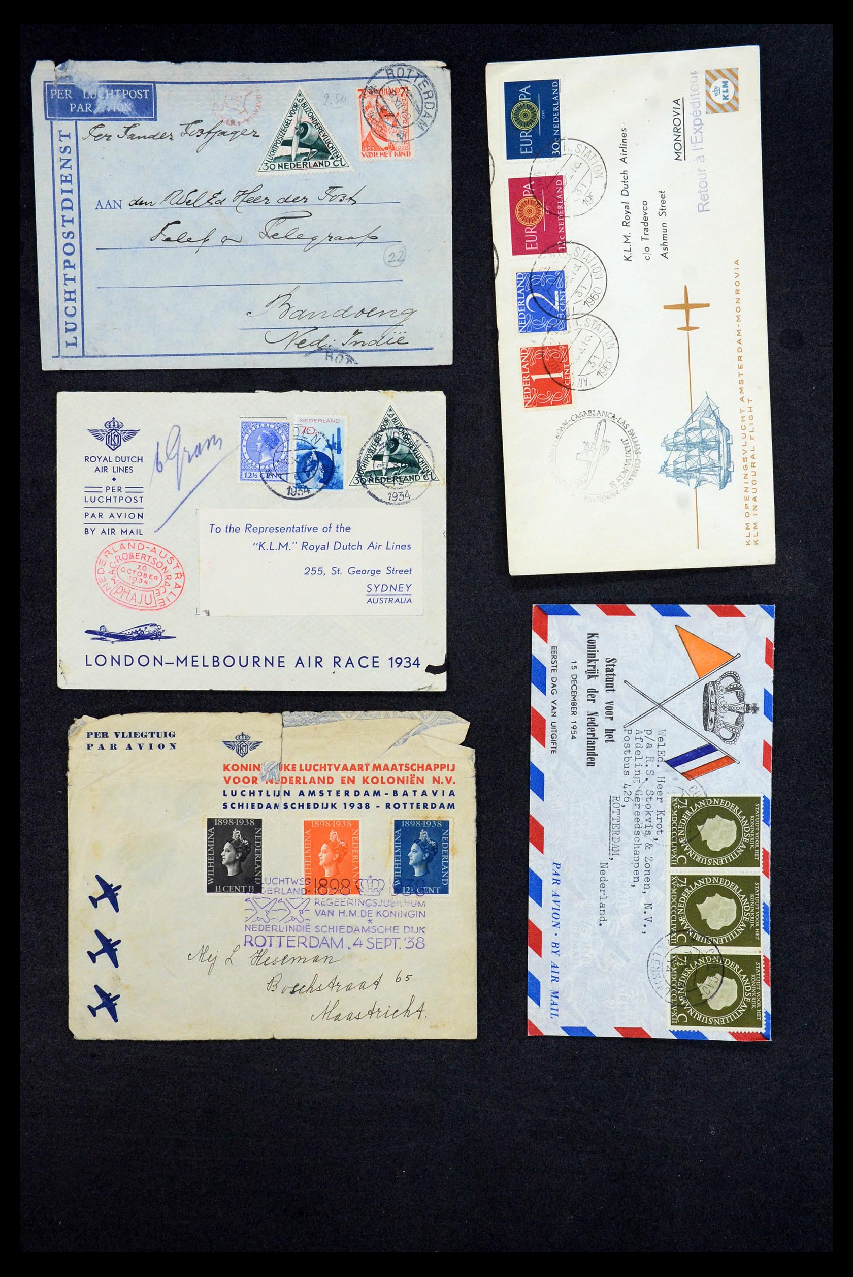 35754 017 - Postzegelverzameling 35754 Brieven Nederland en gebieden 1856-1956.