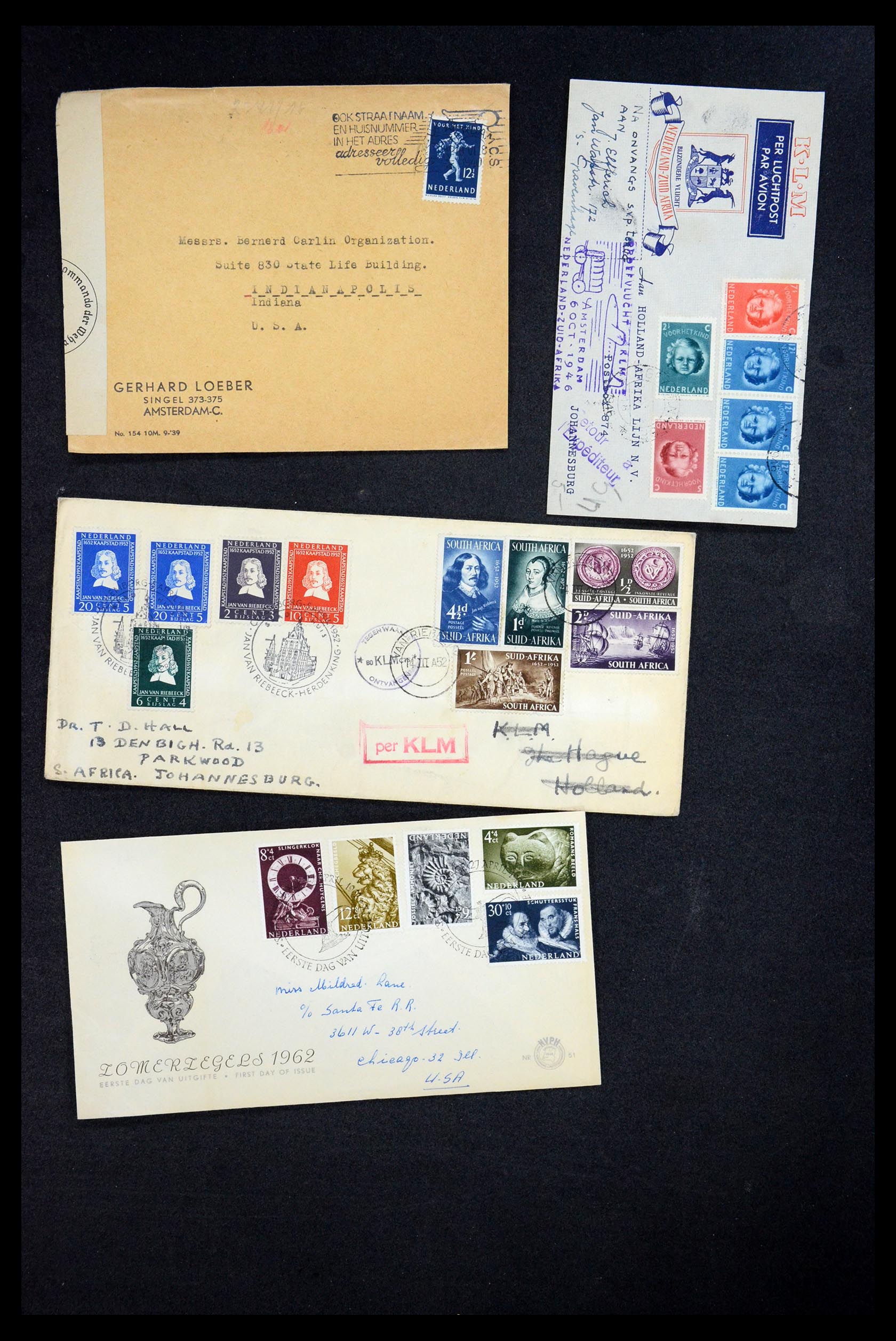 35754 020 - Postzegelverzameling 35754 Brieven Nederland en gebieden 1856-1956.