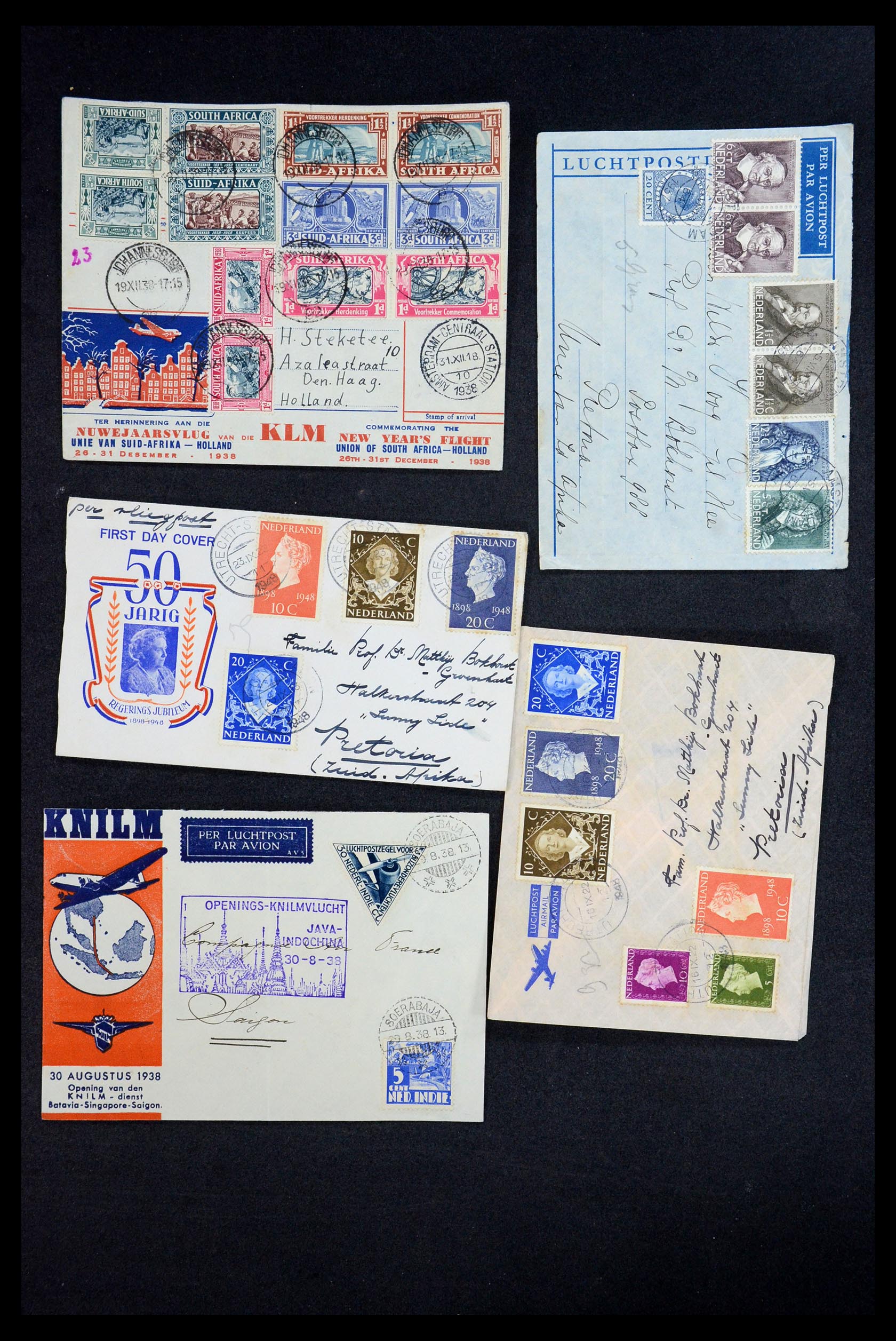35754 021 - Stamp Collection 35754 Covers Netherlands and territories 1856-1956.