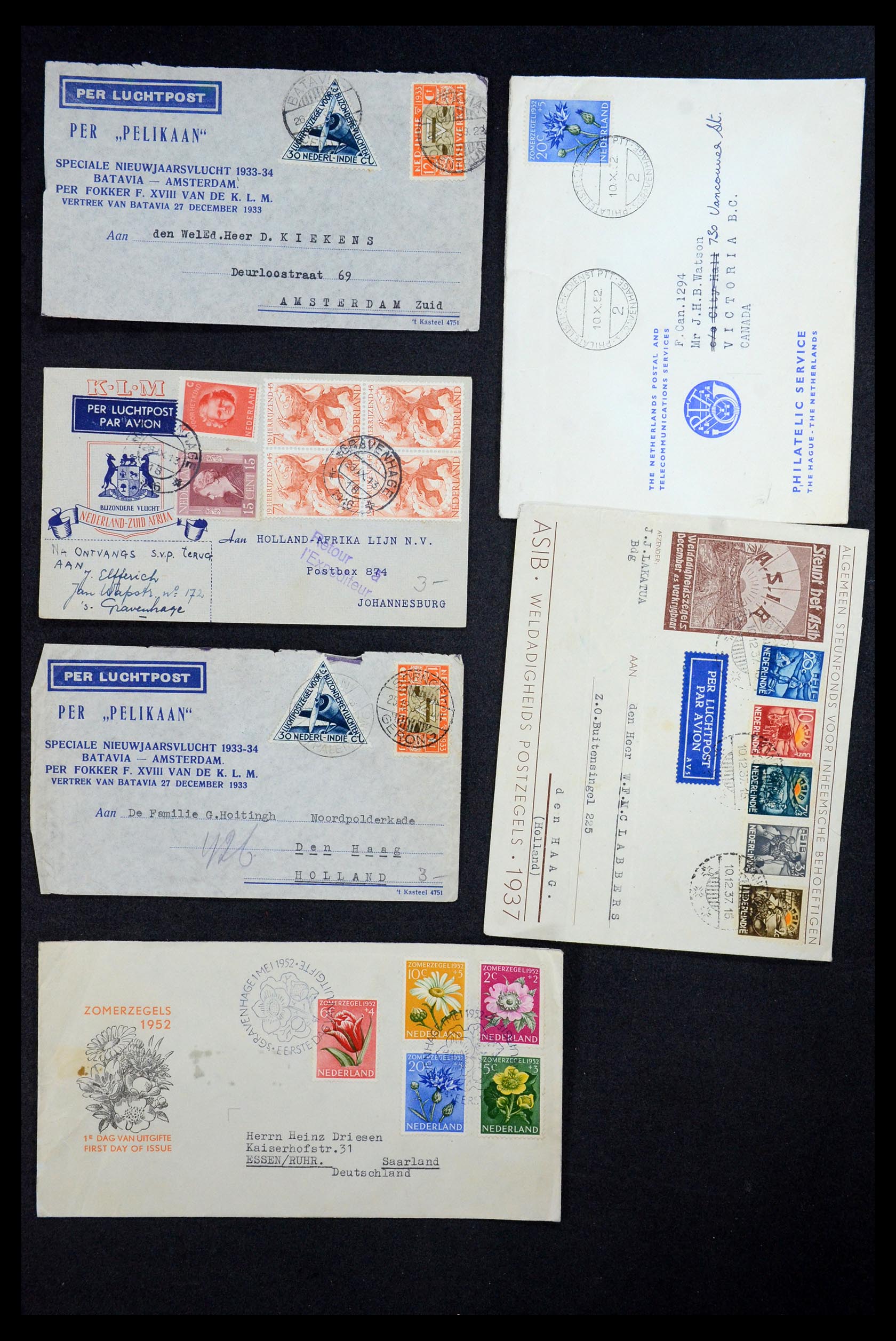 35754 022 - Stamp Collection 35754 Covers Netherlands and territories 1856-1956.