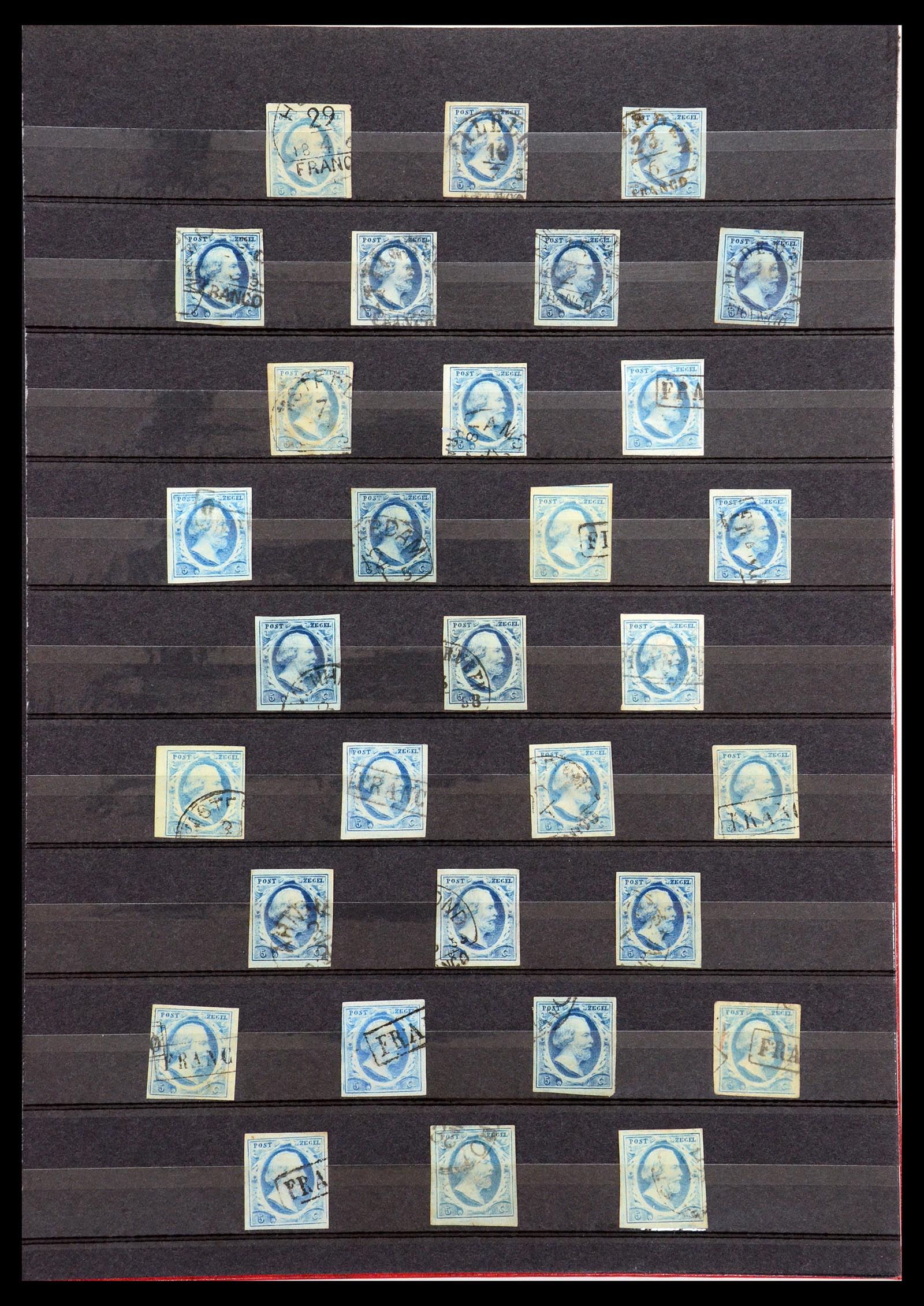 35755 002 - Postzegelverzameling 35755 Nederland emissie 1852.