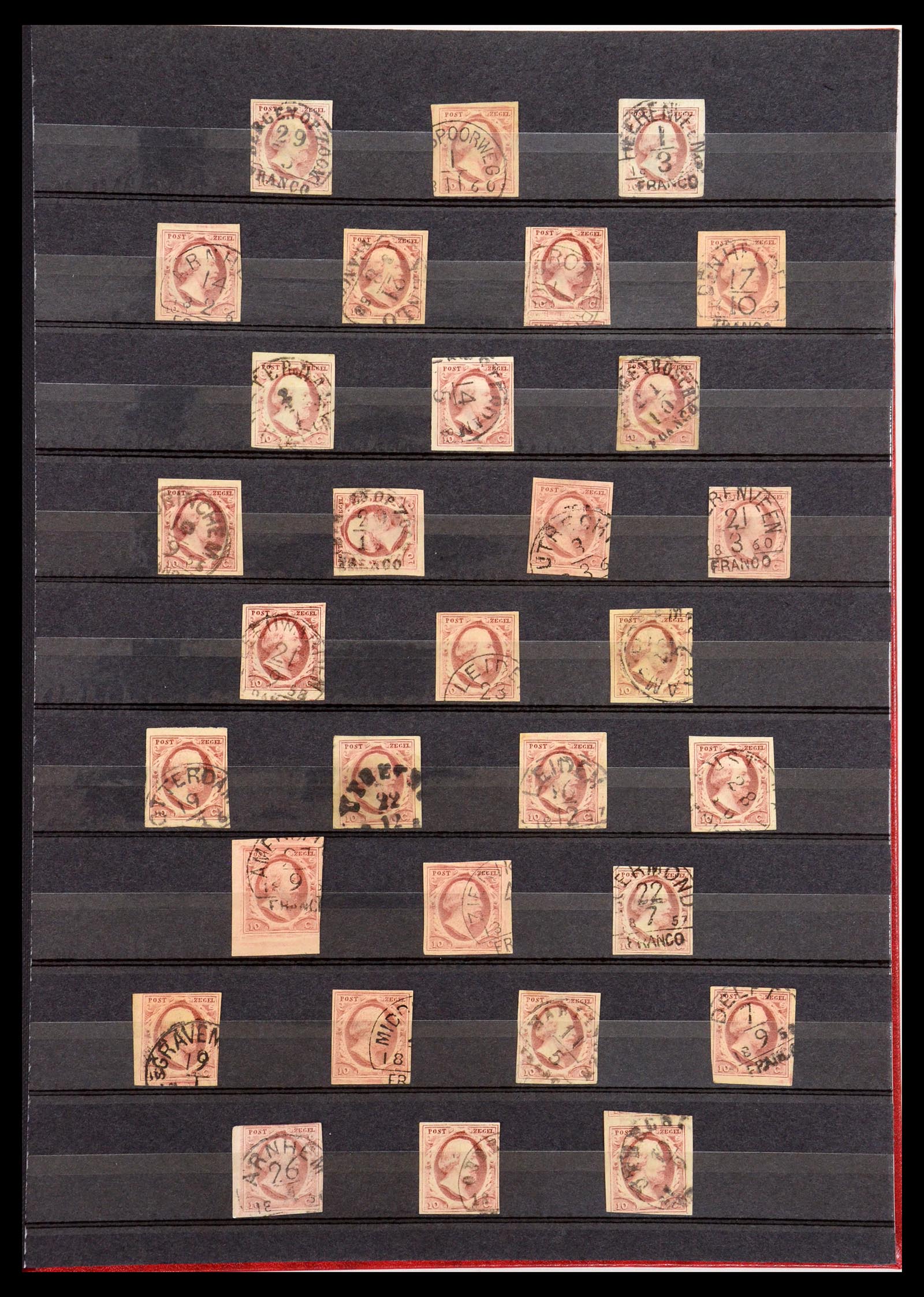 35755 005 - Postzegelverzameling 35755 Nederland emissie 1852.