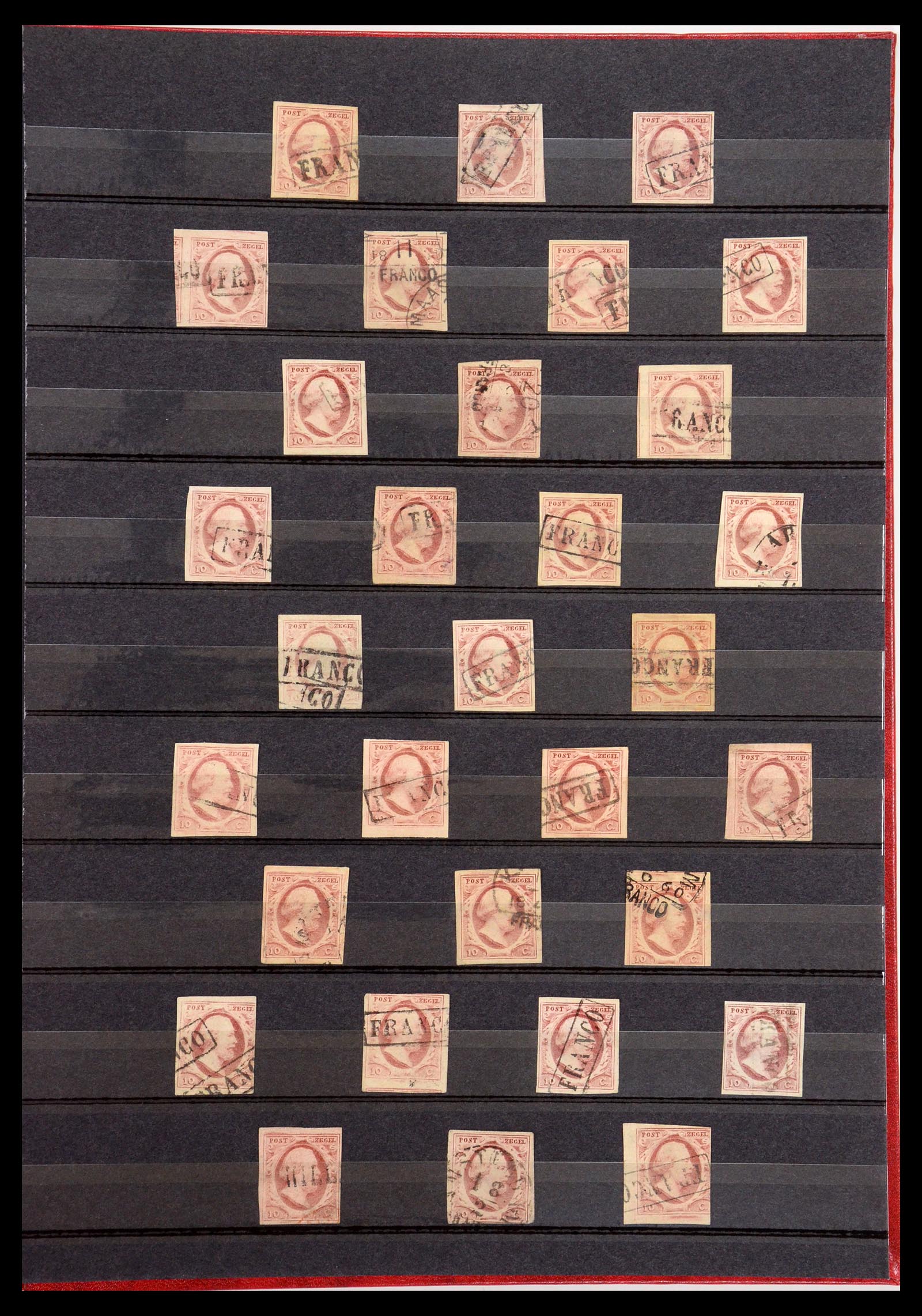35755 007 - Postzegelverzameling 35755 Nederland emissie 1852.