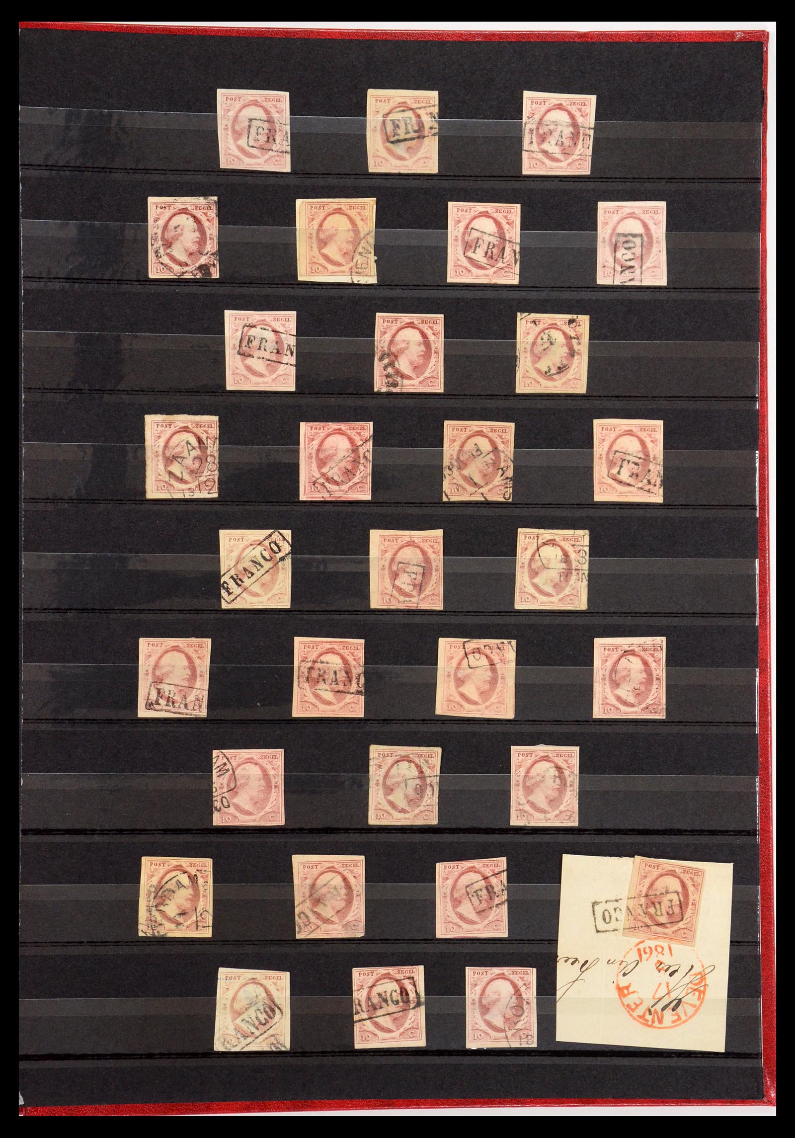 35755 009 - Postzegelverzameling 35755 Nederland emissie 1852.