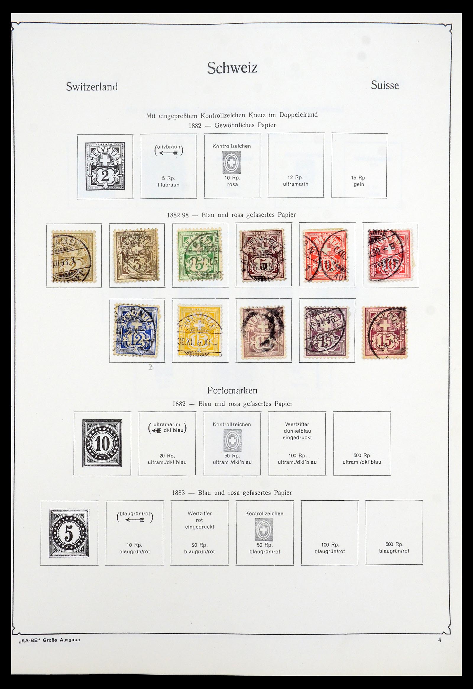 35756 003 - Stamp Collection 35756 Switzerland 1854-1963.
