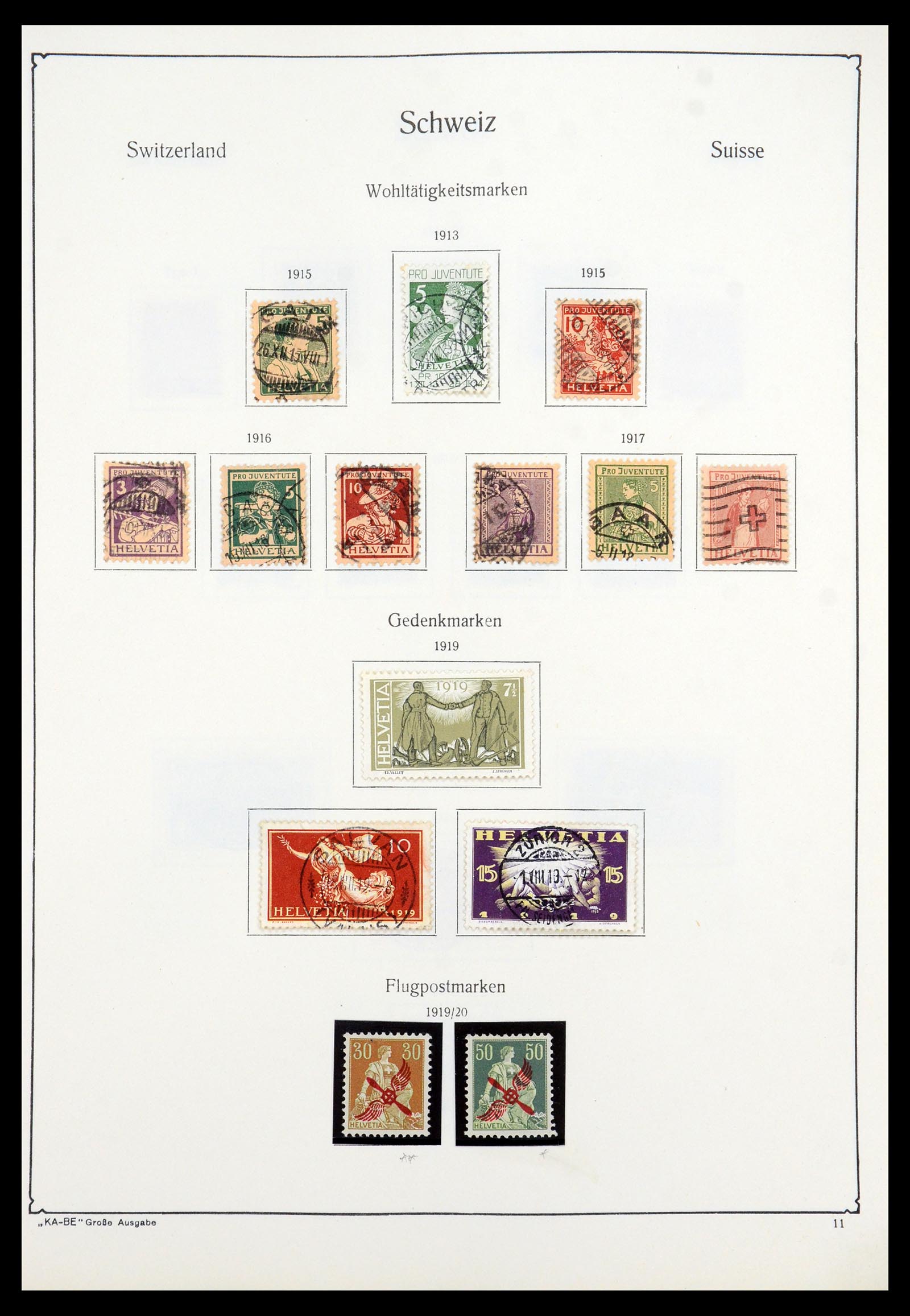 35756 011 - Postzegelverzameling 35756 Zwitserland 1854-1963.