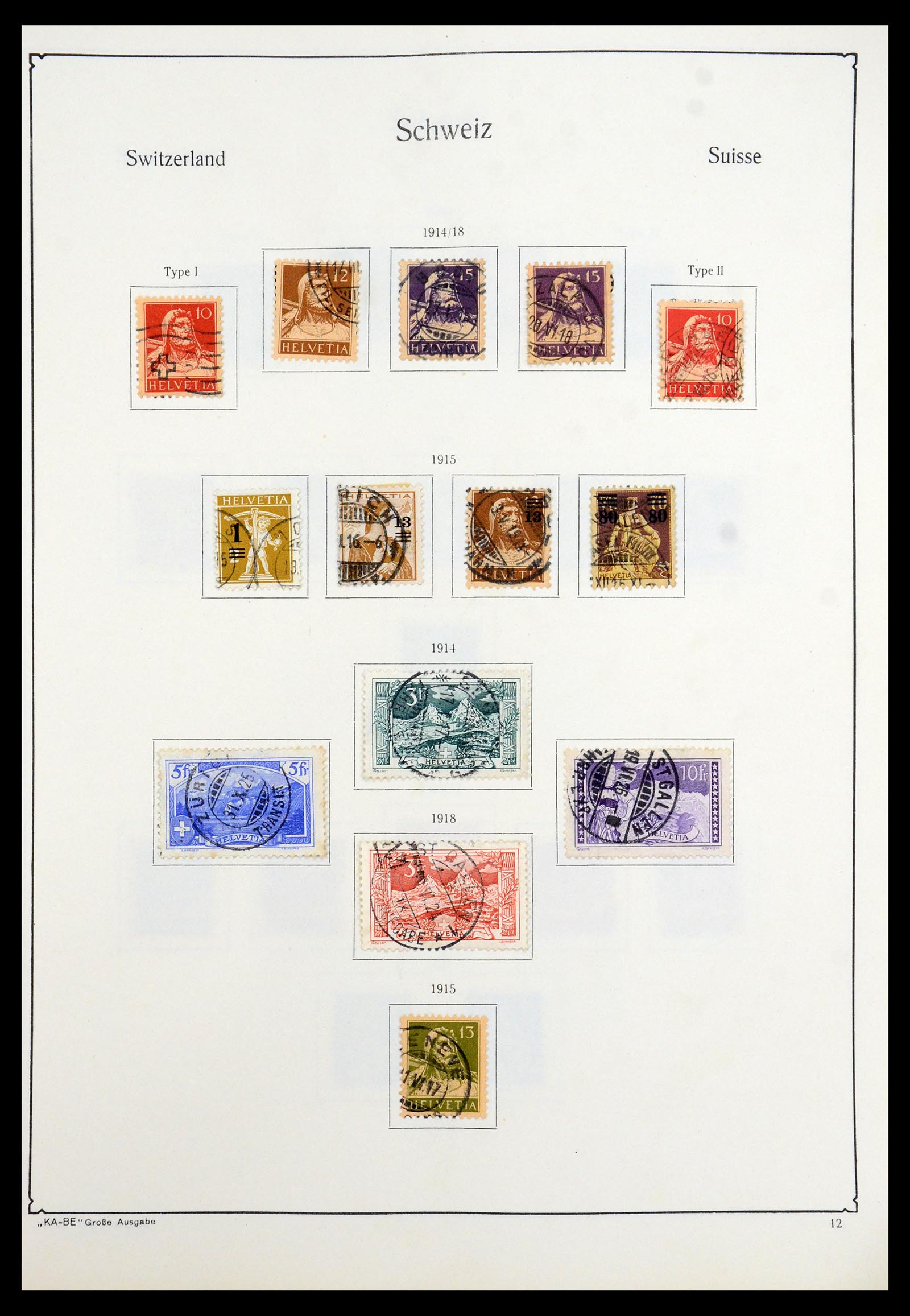 35756 012 - Postzegelverzameling 35756 Zwitserland 1854-1963.