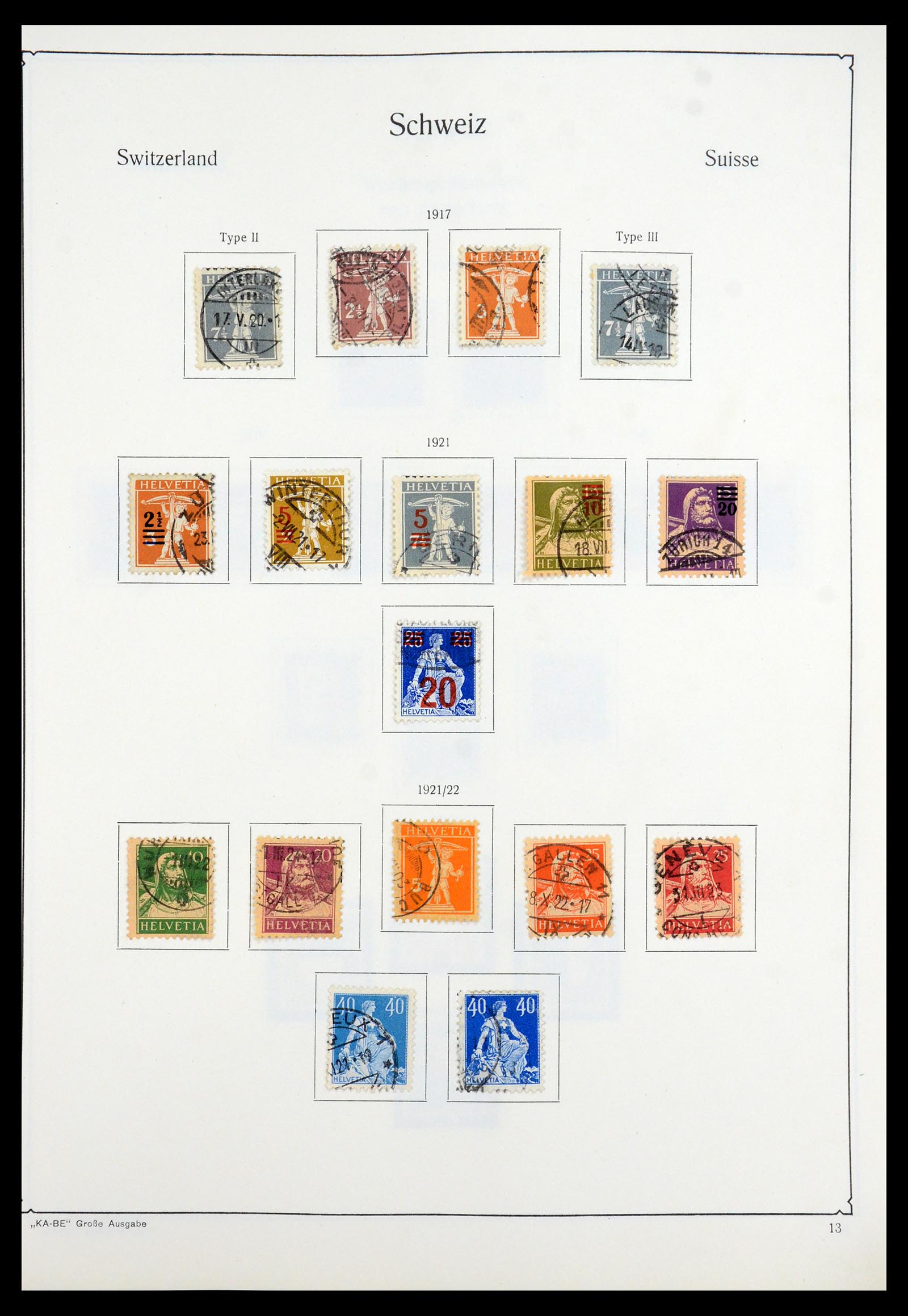 35756 013 - Postzegelverzameling 35756 Zwitserland 1854-1963.