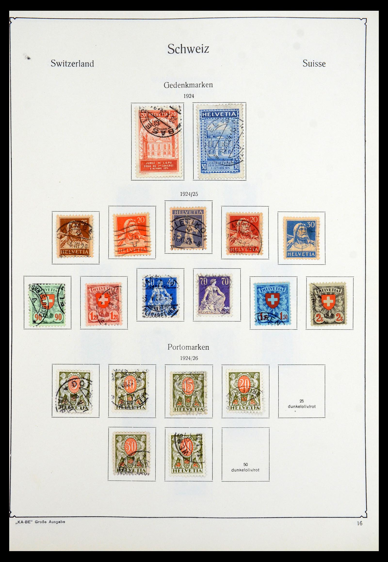 35756 016 - Postzegelverzameling 35756 Zwitserland 1854-1963.