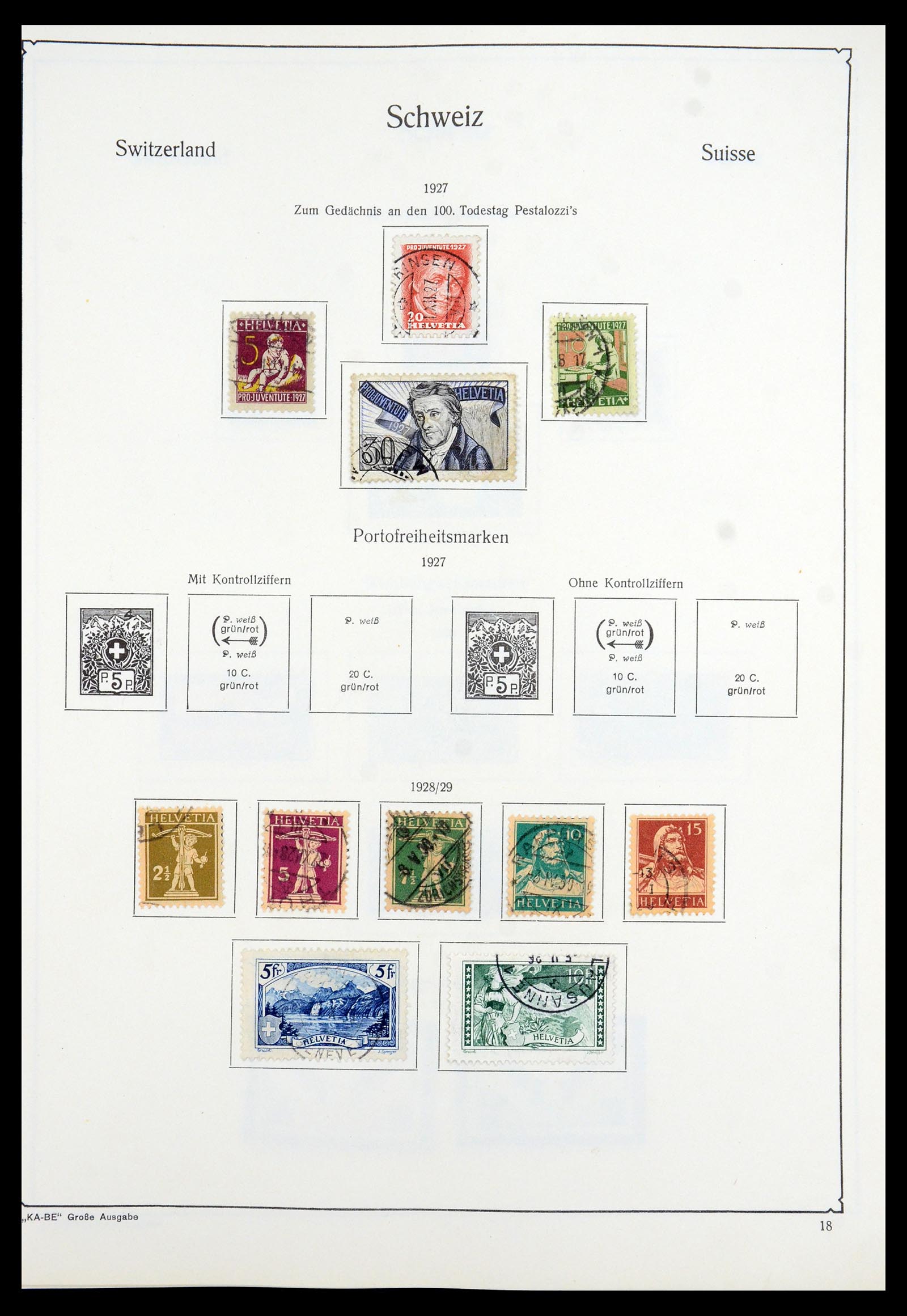 35756 018 - Stamp Collection 35756 Switzerland 1854-1963.