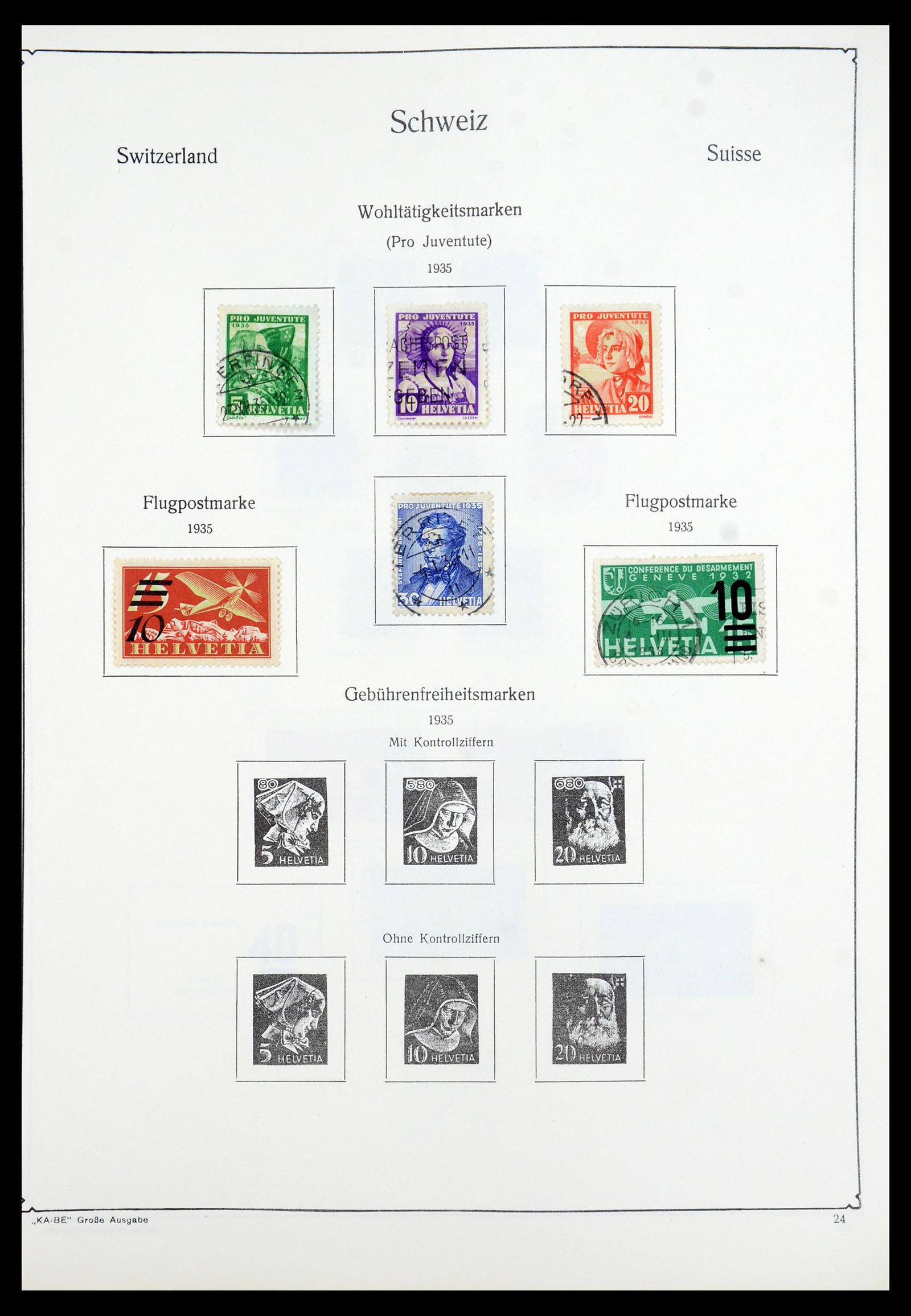 35756 023 - Stamp Collection 35756 Switzerland 1854-1963.
