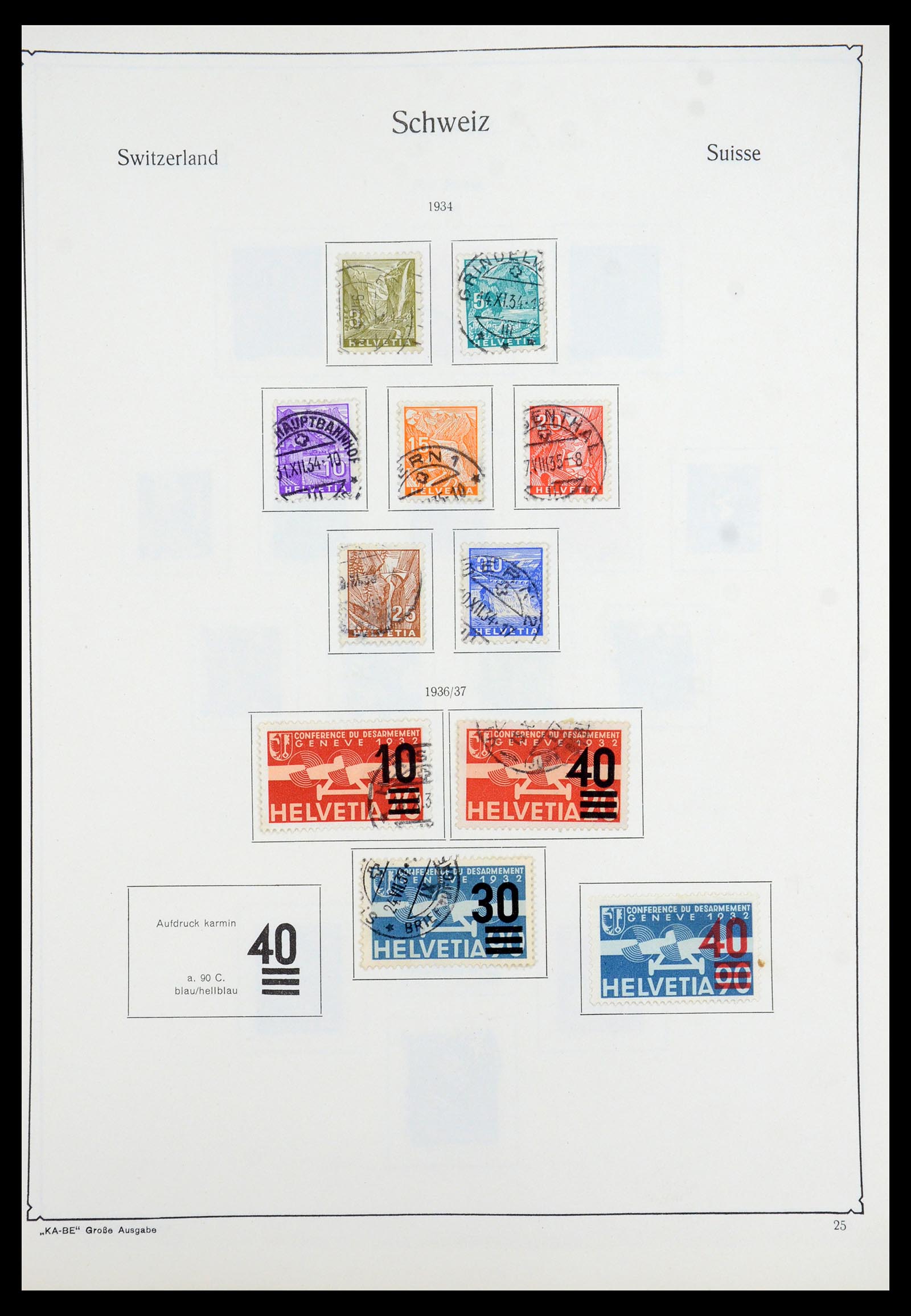 35756 024 - Postzegelverzameling 35756 Zwitserland 1854-1963.