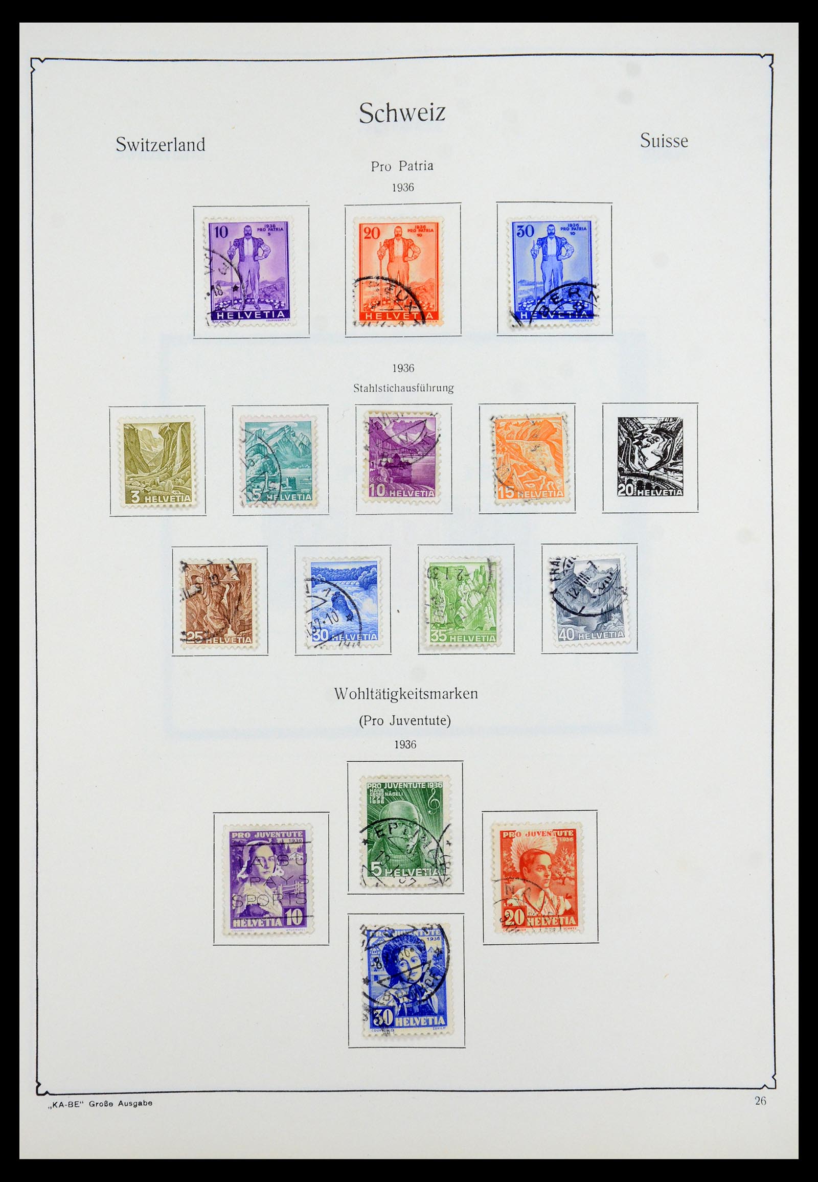35756 025 - Stamp Collection 35756 Switzerland 1854-1963.