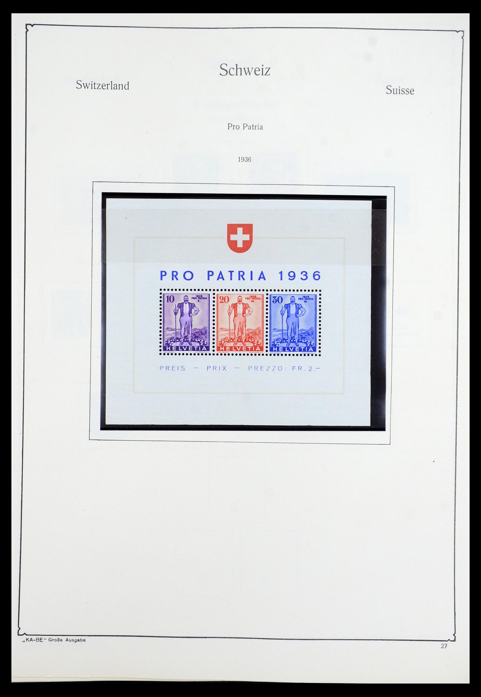 35756 026 - Postzegelverzameling 35756 Zwitserland 1854-1963.