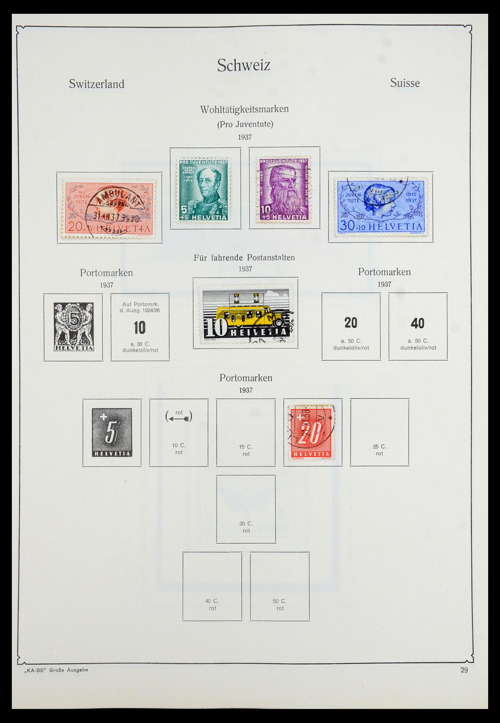 35756 027 - Postzegelverzameling 35756 Zwitserland 1854-1963.